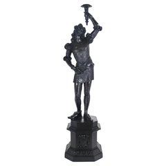 Late 19th Century Live Size Renaissance Revival Italian Figural Carved Sculpture