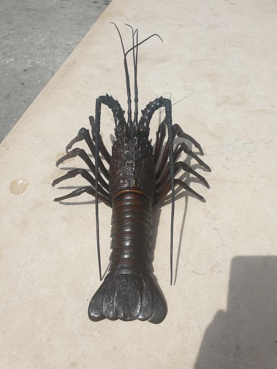 Late 19th Century Lobster in Japanese Bronze 1