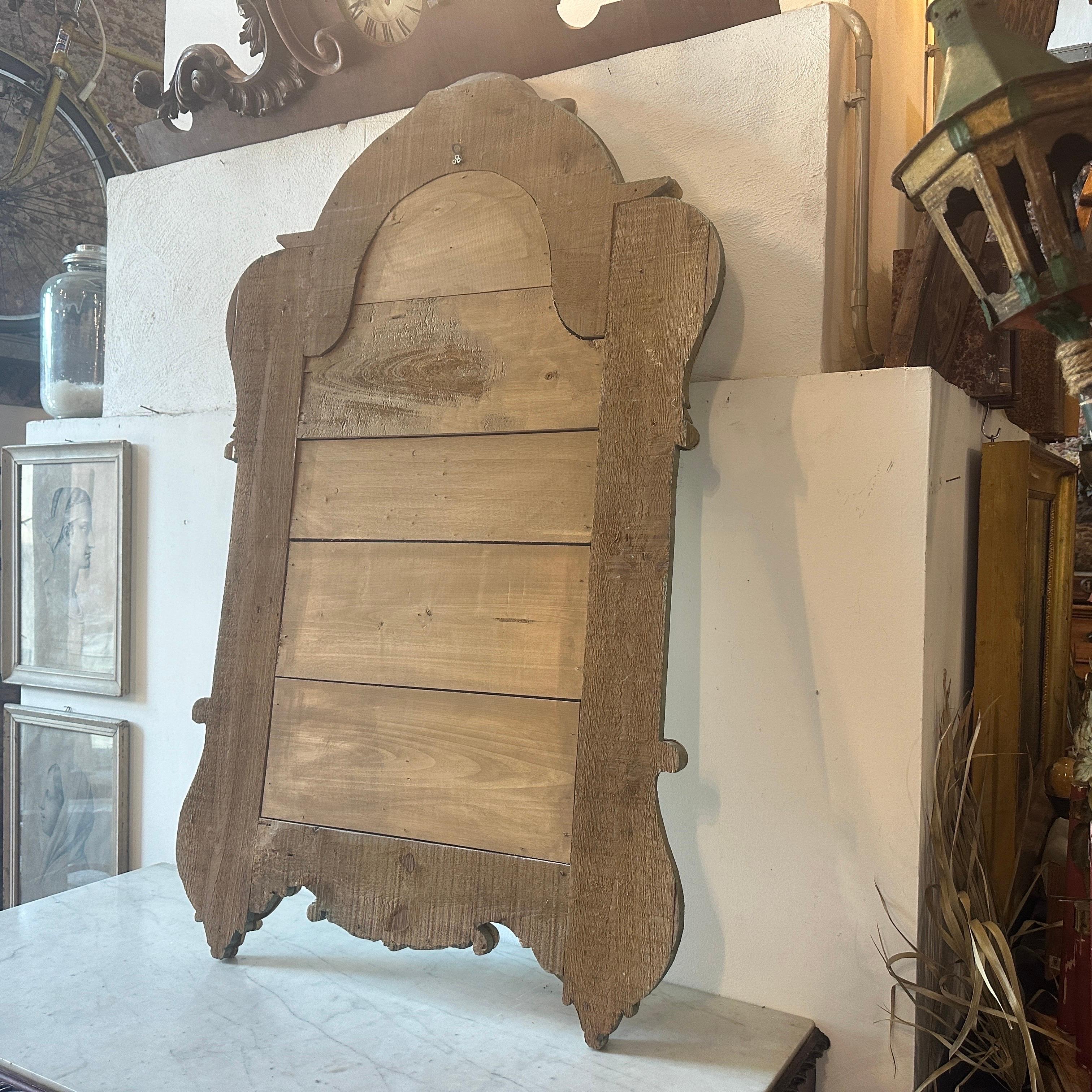 Late 19th Century Louis Philippe Gilded Wood Italian Wall Mirror For Sale 6