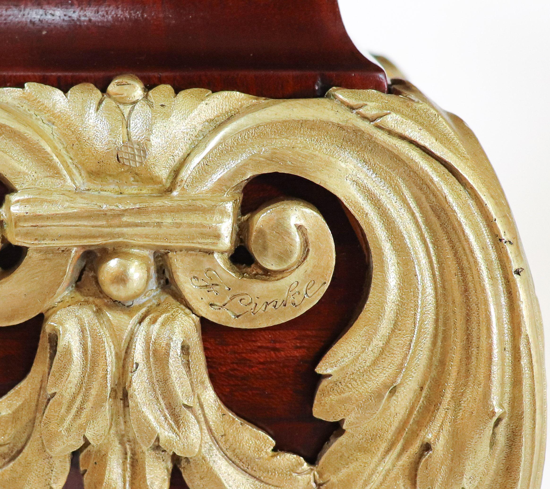 Table de bibliothèque de la fin du XIXe siècle de style Louis XIV par A Link Bon état - En vente à Chicago, IL