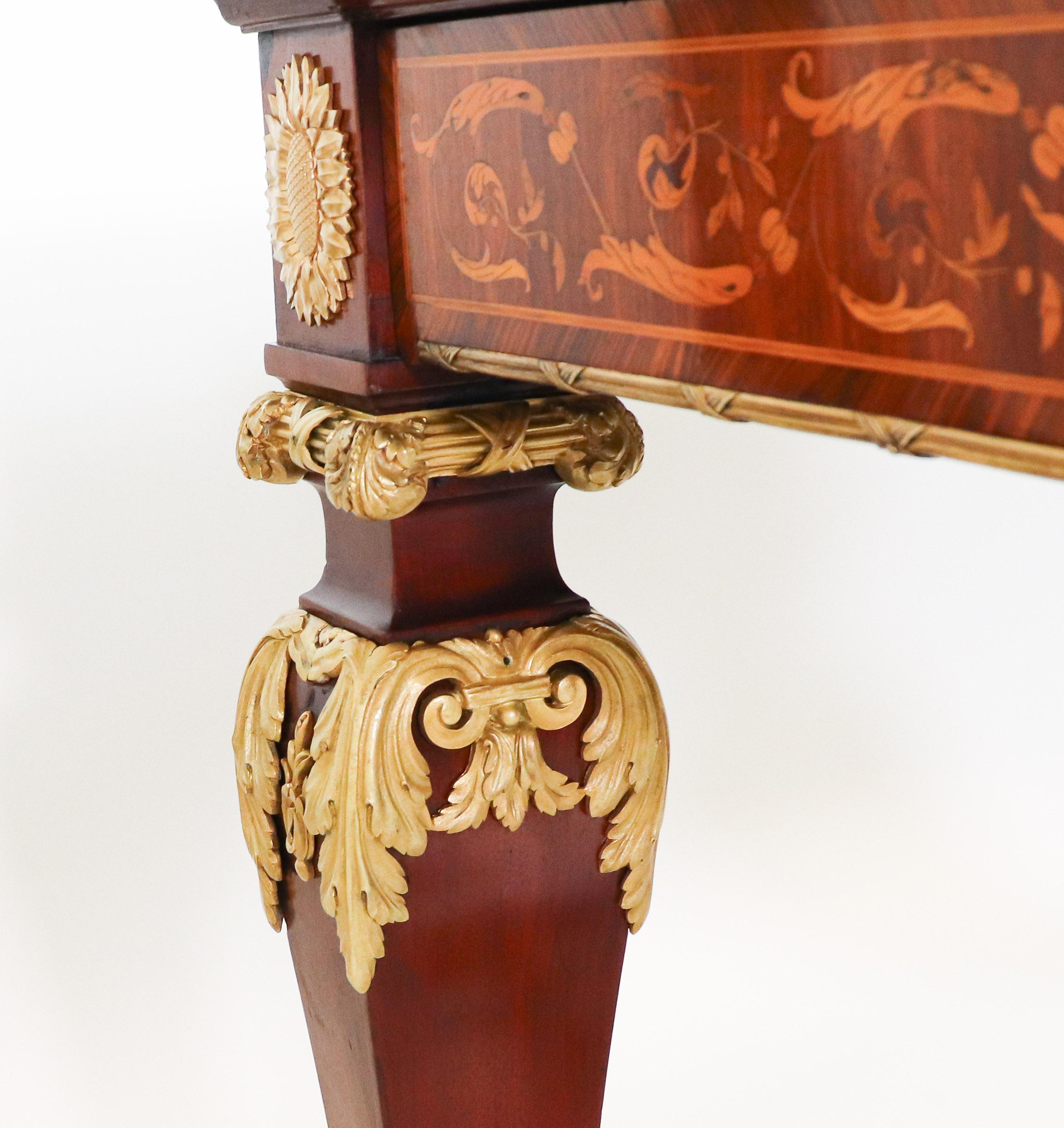 Table de bibliothèque de la fin du XIXe siècle de style Louis XIV par A Link en vente 1