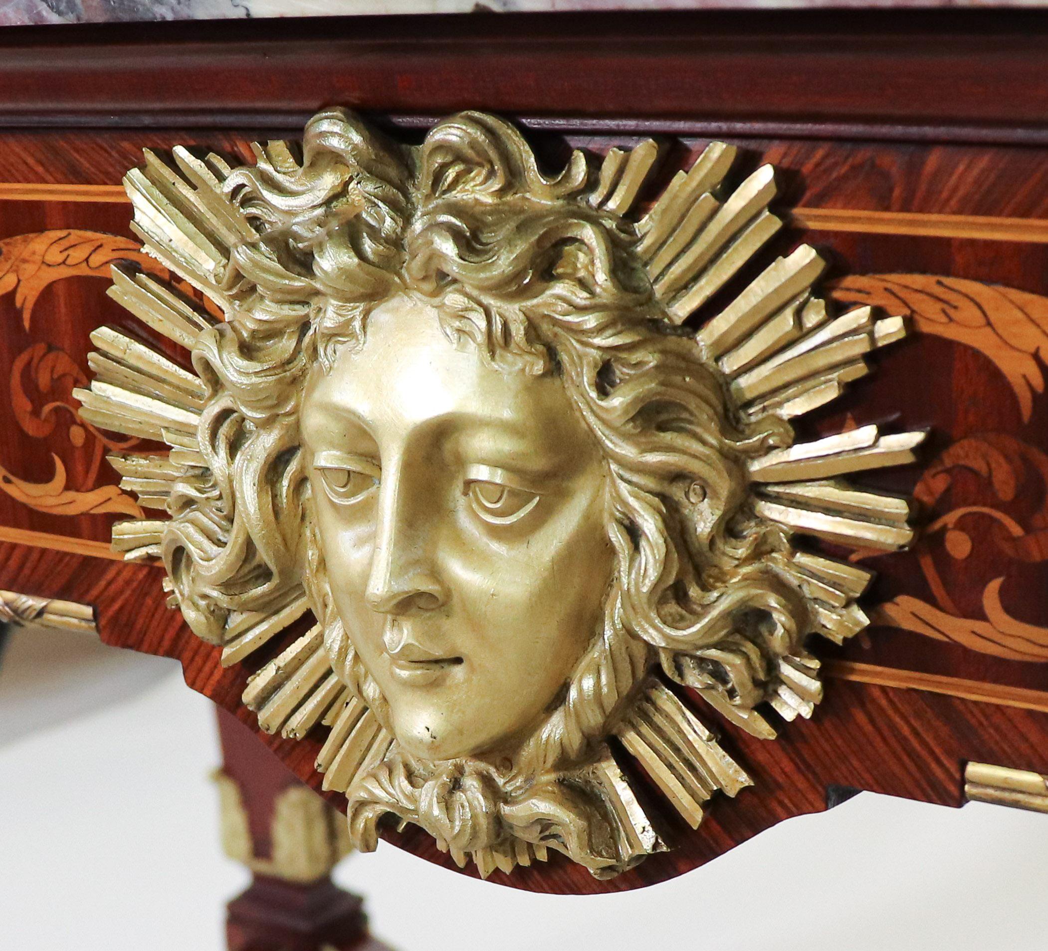 Table de bibliothèque de la fin du XIXe siècle de style Louis XIV par A Link en vente 3