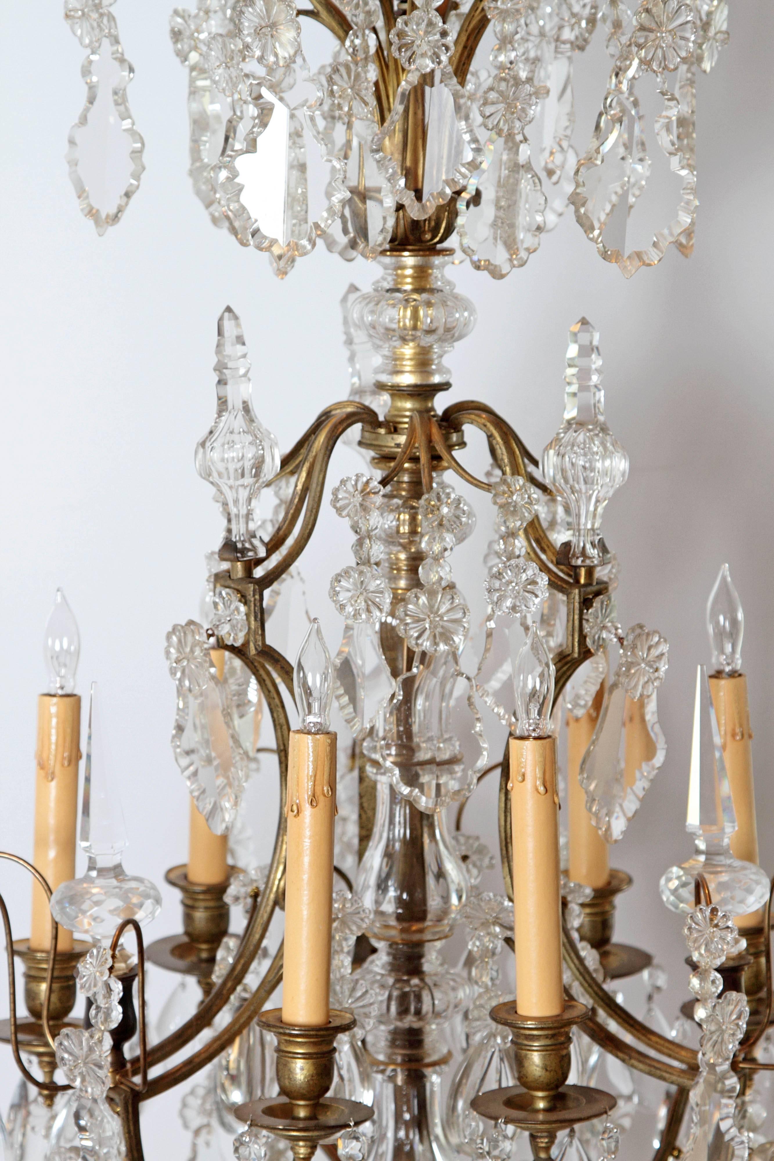 Late 19th Century Louis XV Style Crystal Chandelier im Zustand „Gut“ in Dallas, TX