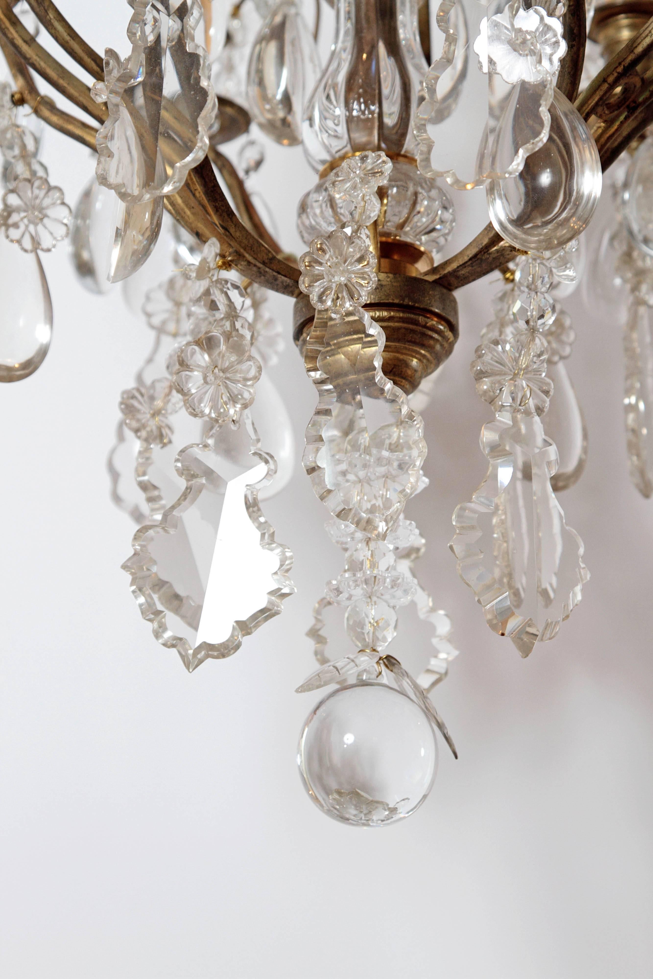 Late 19th Century Louis XV Style Crystal Chandelier (Kristall)