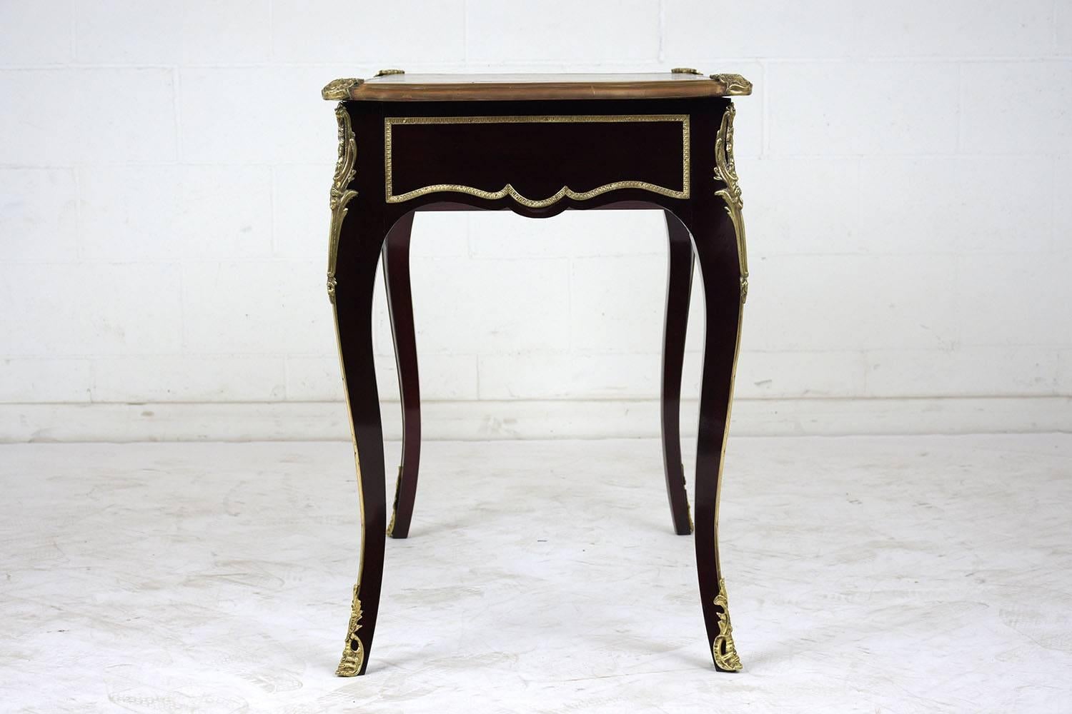 Brass French Louis XV-Style Desk