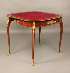 Late 19th Century Louis XV Style Gilt Bronze Mounted Card Table, François Linke