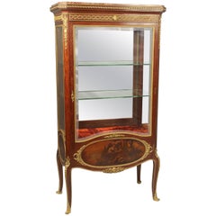 Late 19th Century Louis XV Style Gilt Bronze Mounted Vernis Martin Vitrine