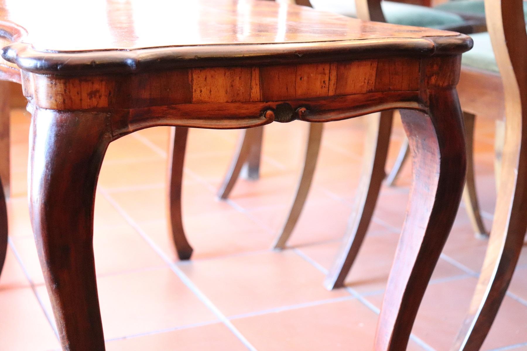Wood Late 19th Century Louis XV Style Inlaid Walnut Side Table or Sofa Table