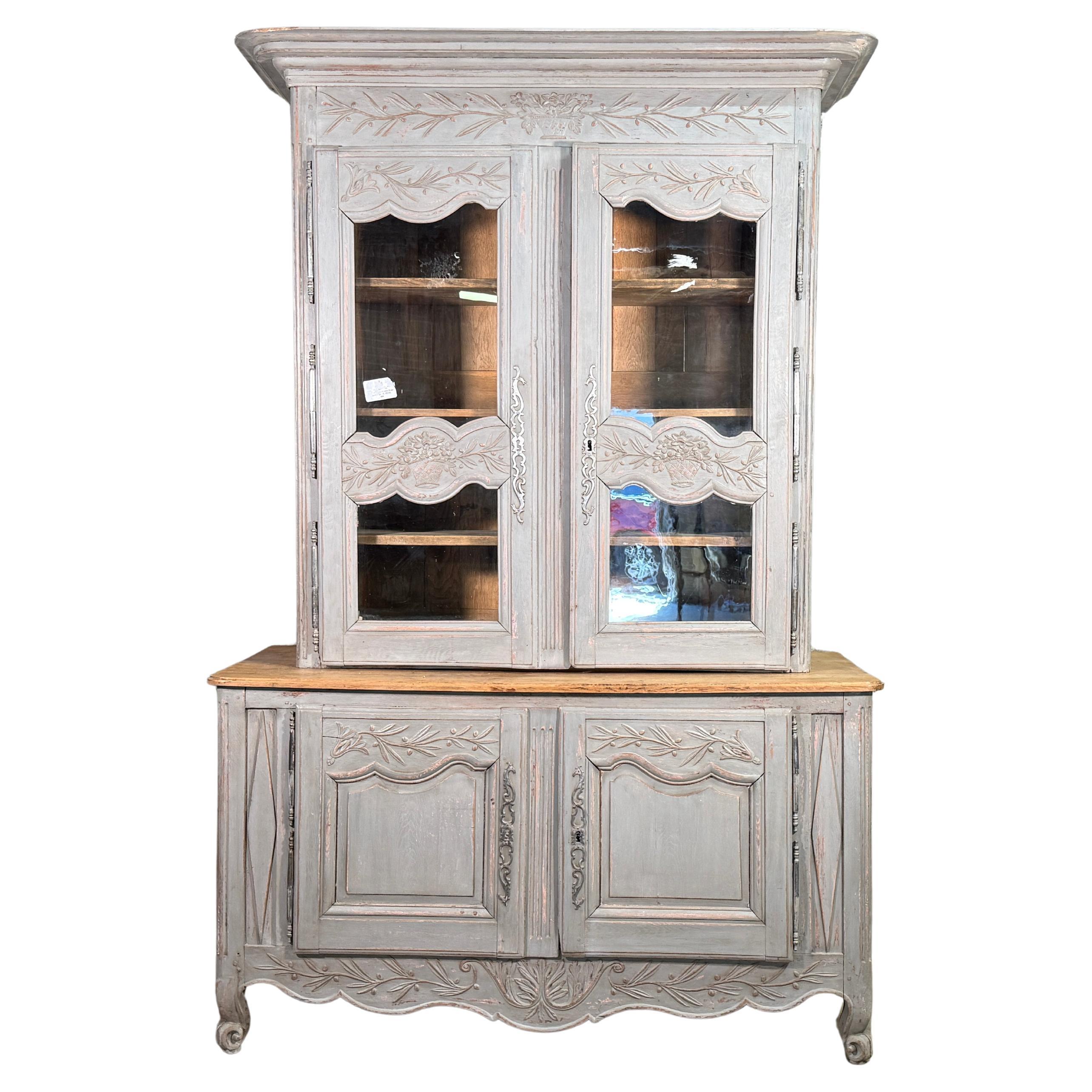 Buffet di porcellana provenzale in stile Luigi XV della fine del XIX secolo