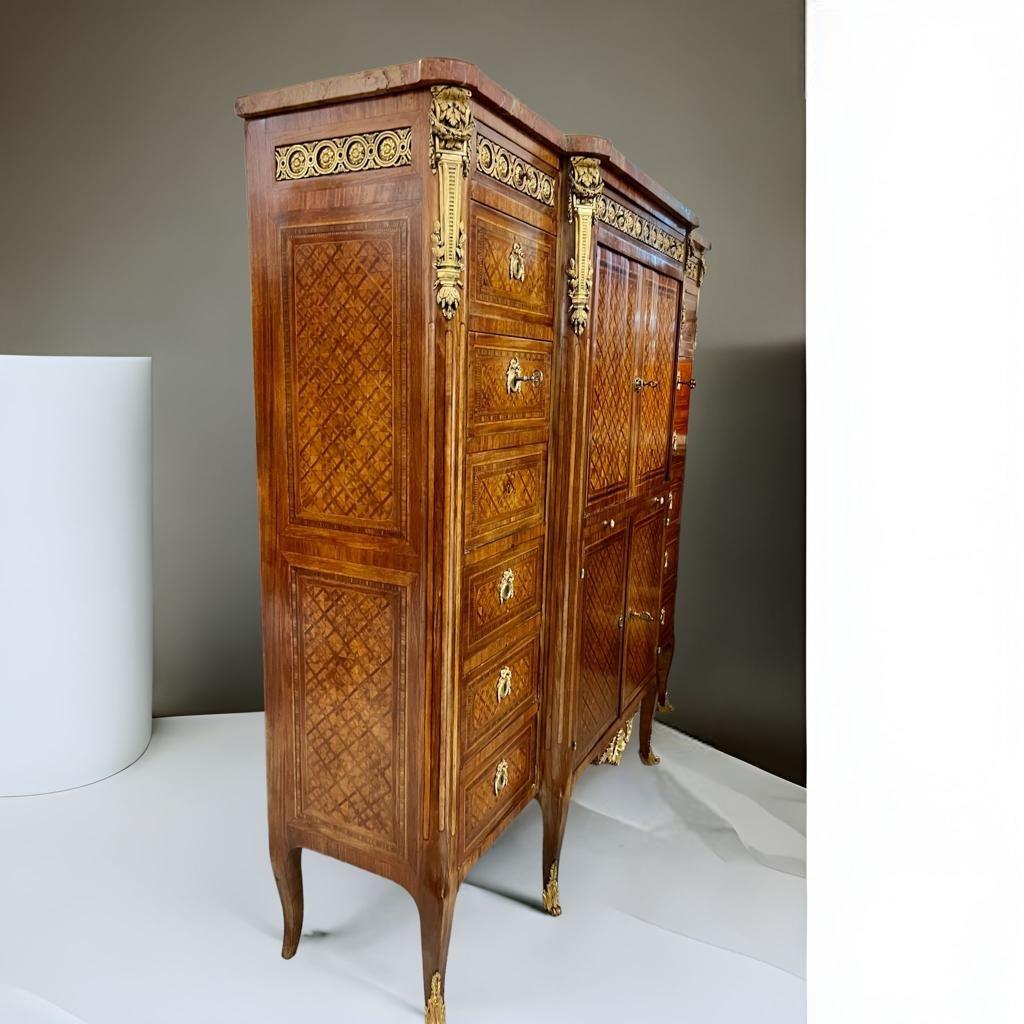 Louis XVI Late 19th Century Louis XV Transition-Style Cabinet  For Sale