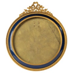 Late 19th Century Louis XVI Ormolu Gilt Round Pictureframe