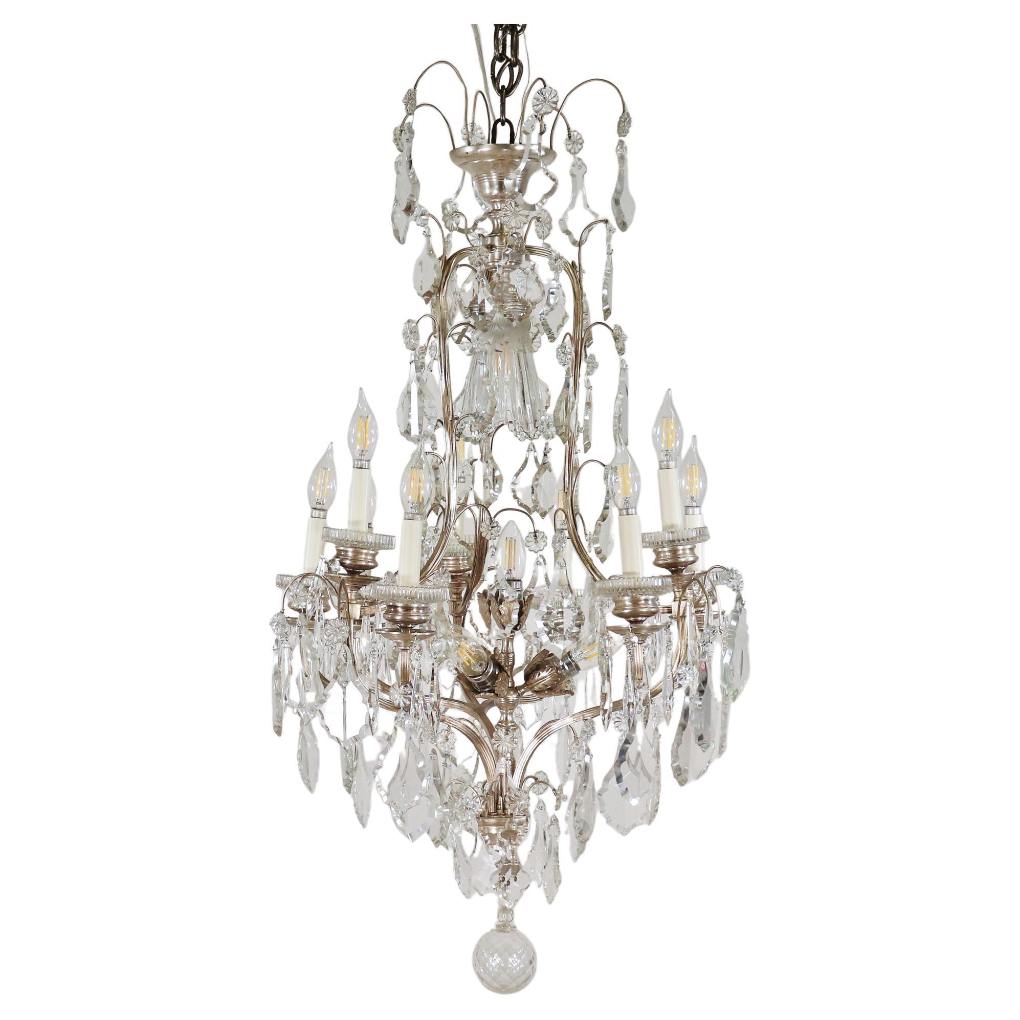 Lampadario Luigi XVI Revival de la Troisième République della fine del XIX secolo