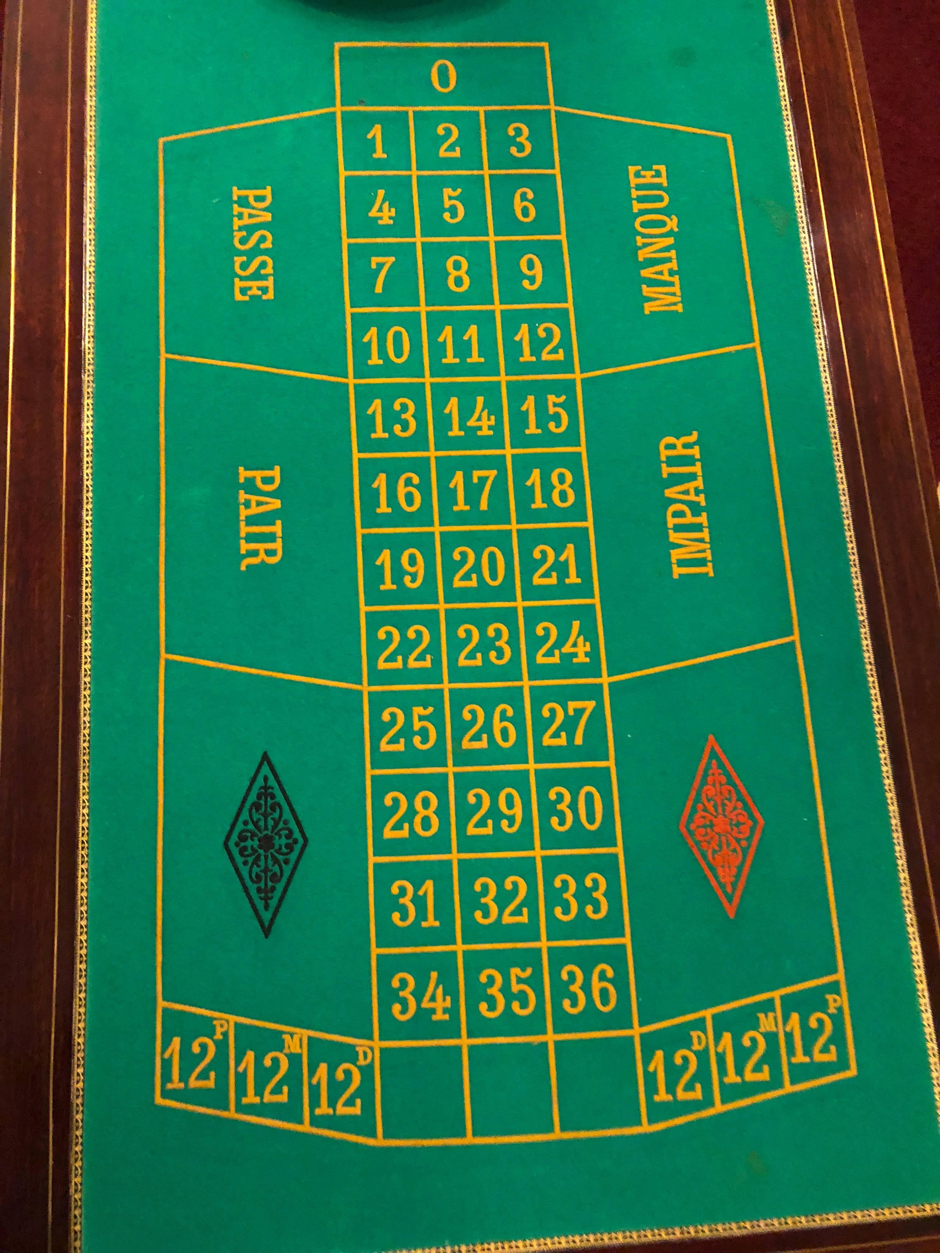 Late 19th Century Louis XVI Roulette Games Flip Top Card or Games Table 1