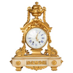 Late 19th Century Louis XVI Style Bronze Ormolu Mantel Clock by Charpentier