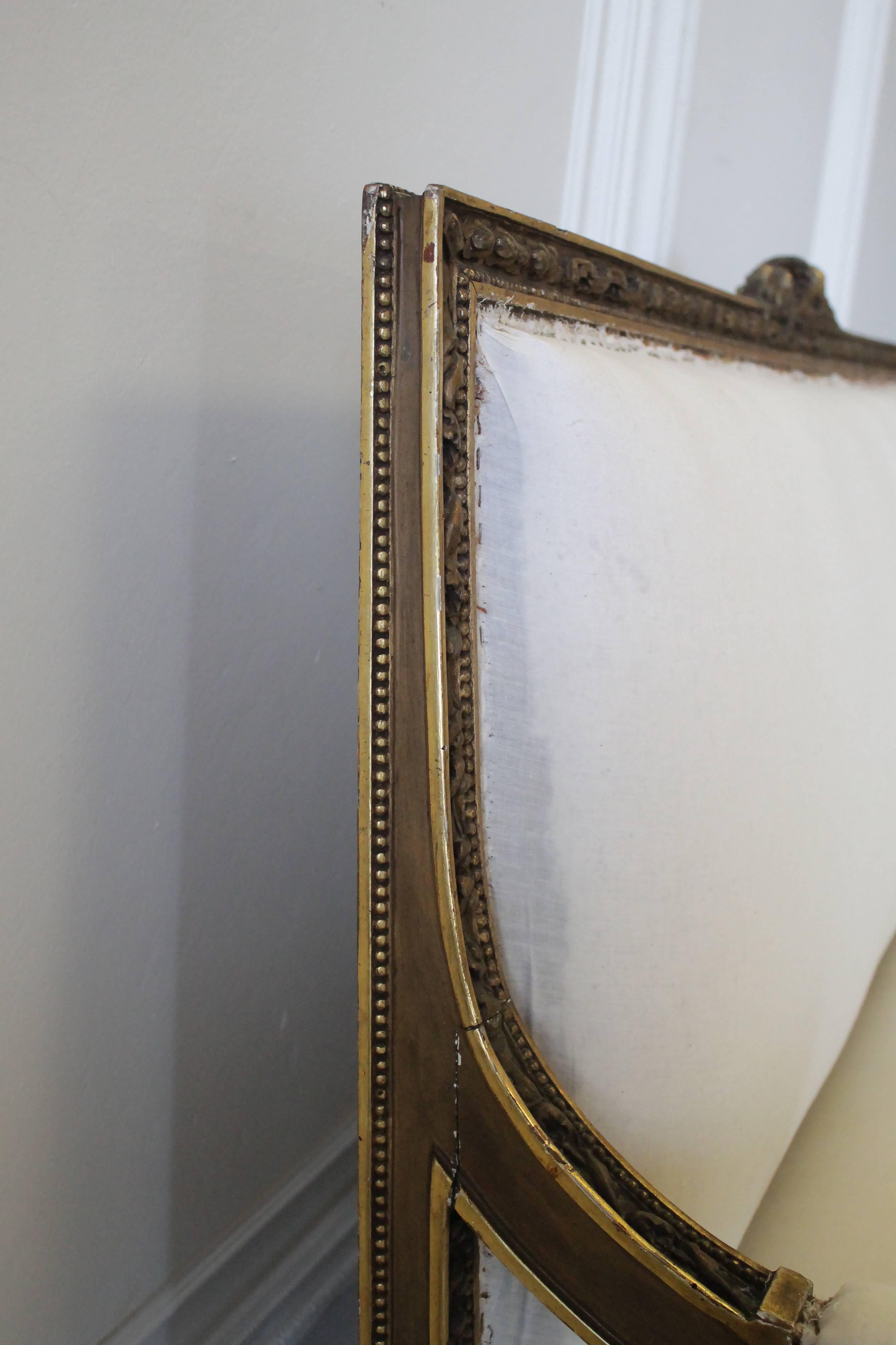 Late 19th Century Louis XVI Style Carved Giltwood Settee 2