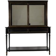 Late 19th Century Louis XVI Style Ebonized Display Cabinet