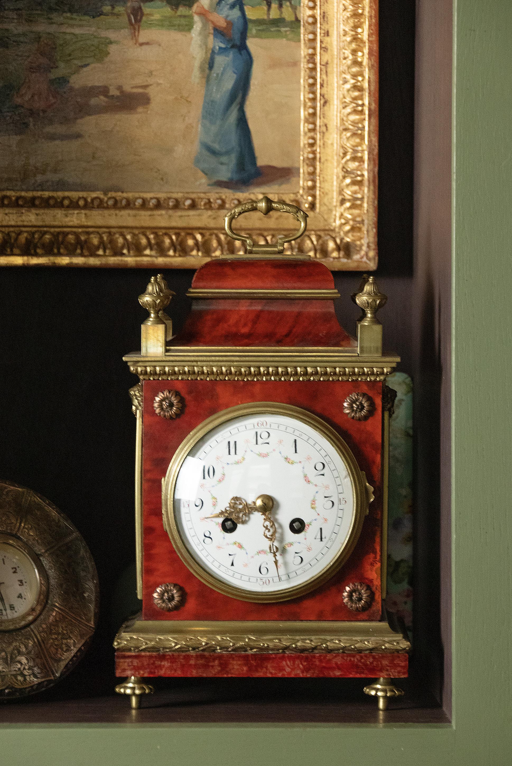French Late 19th Century Louis XVI Style Officer Travel Clock