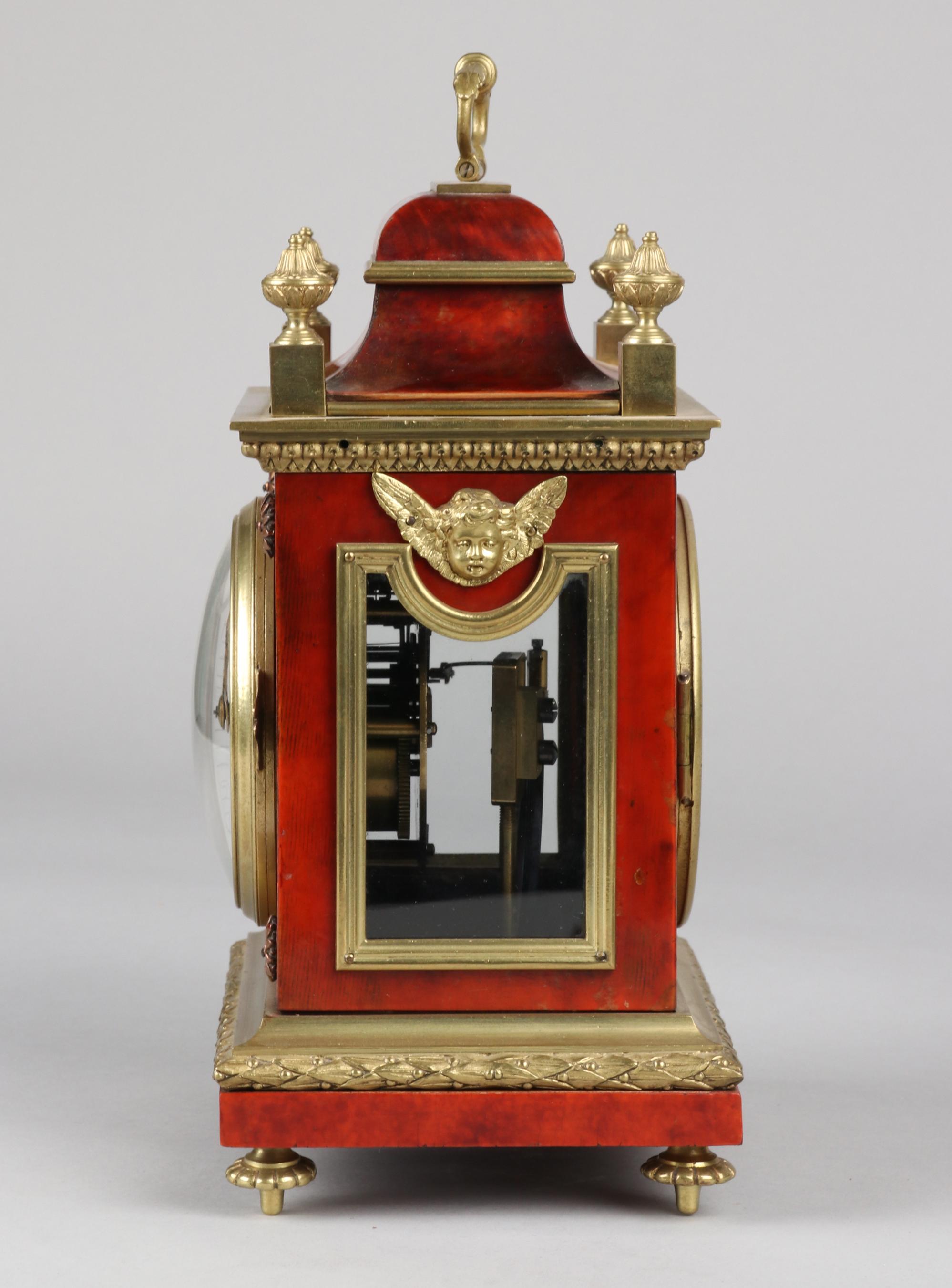 Late 19th Century Louis XVI Style Officer Travel Clock In Good Condition In Casteren, Noord-Brabant