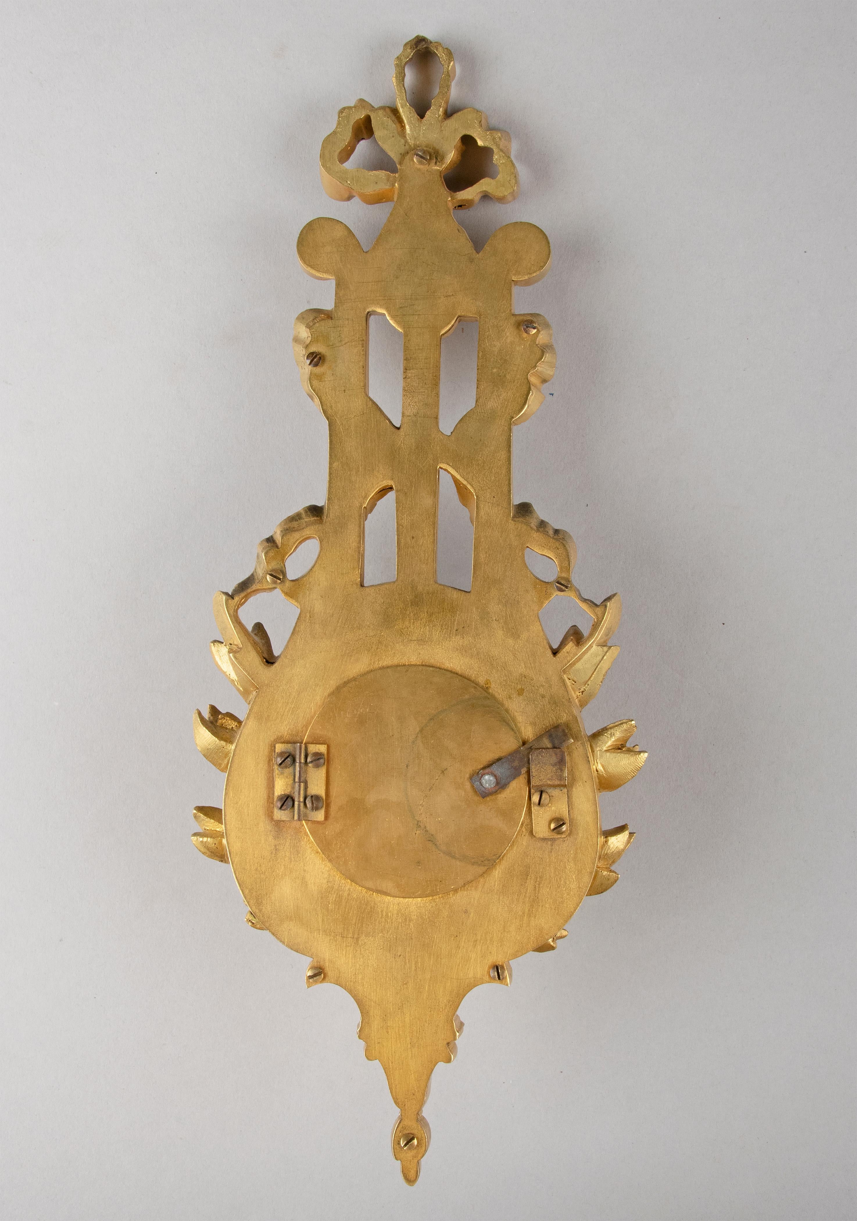 Late 19th Century Louis XVI Style Ormolu Bronze Cartel Clock 16