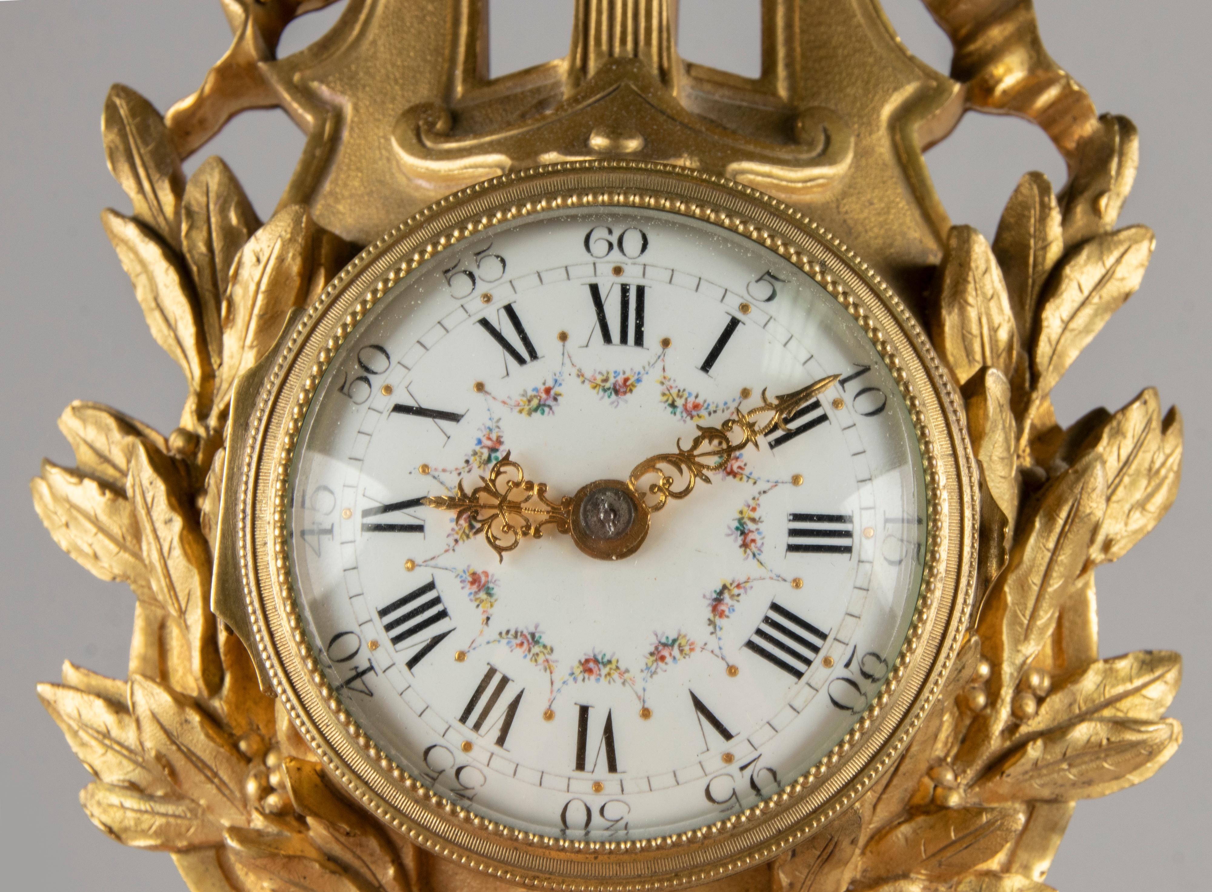 Late 19th Century Louis XVI Style Ormolu Bronze Cartel Clock 2