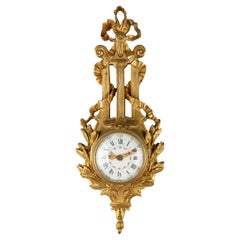 Late 19th Century Louis XVI Style Ormolu Bronze Cartel Clock
