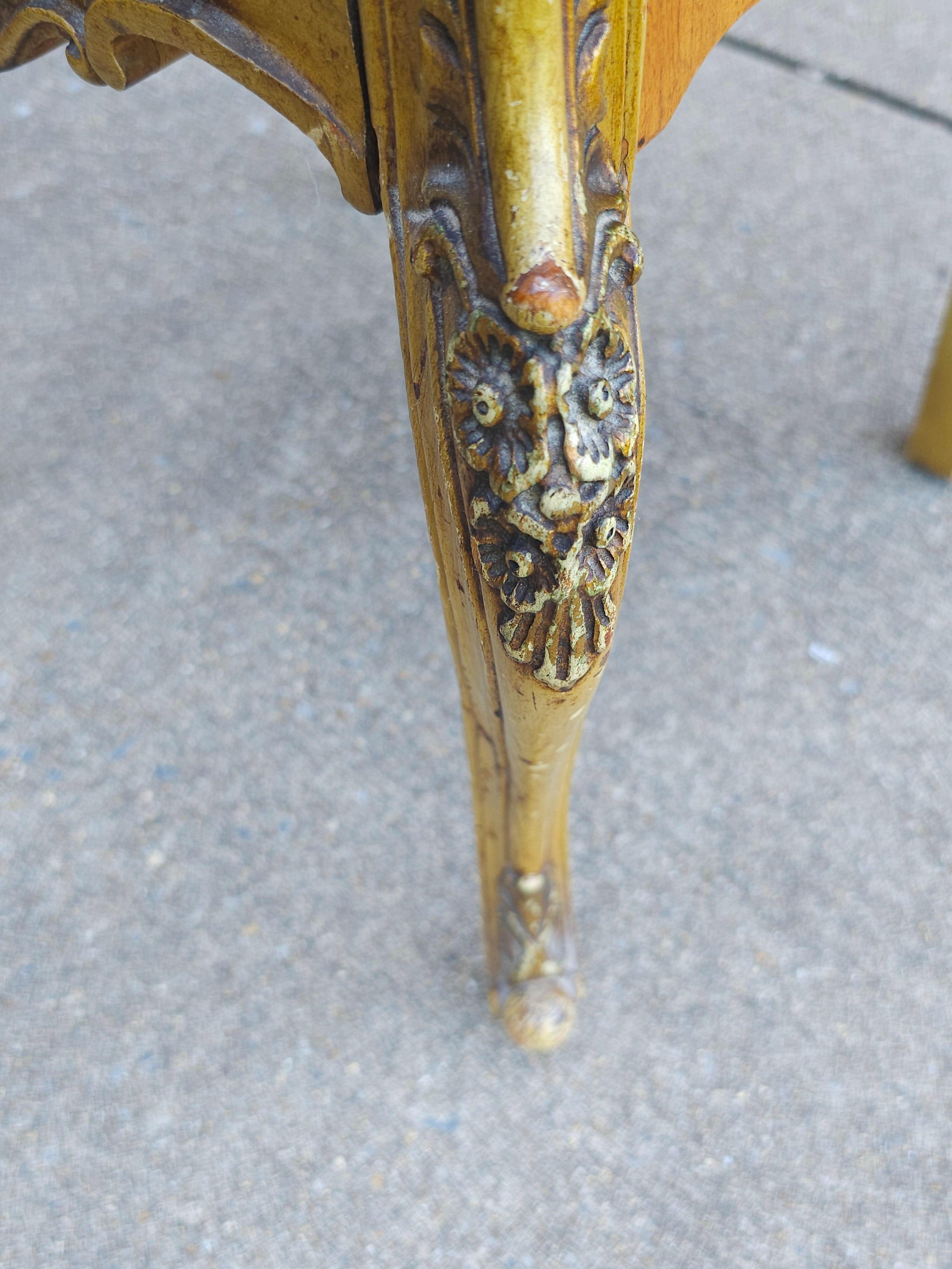 Late 19th Century Louis XVI Style Provincial Walnut Bedside Cabinet w Glass Top For Sale 7