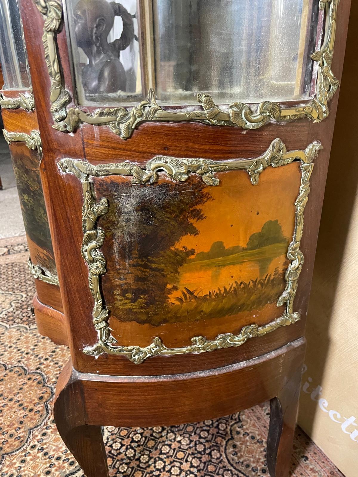 Bronzo Cabinet Vitrine in stile Luigi XVI della fine del XIX secolo in vendita