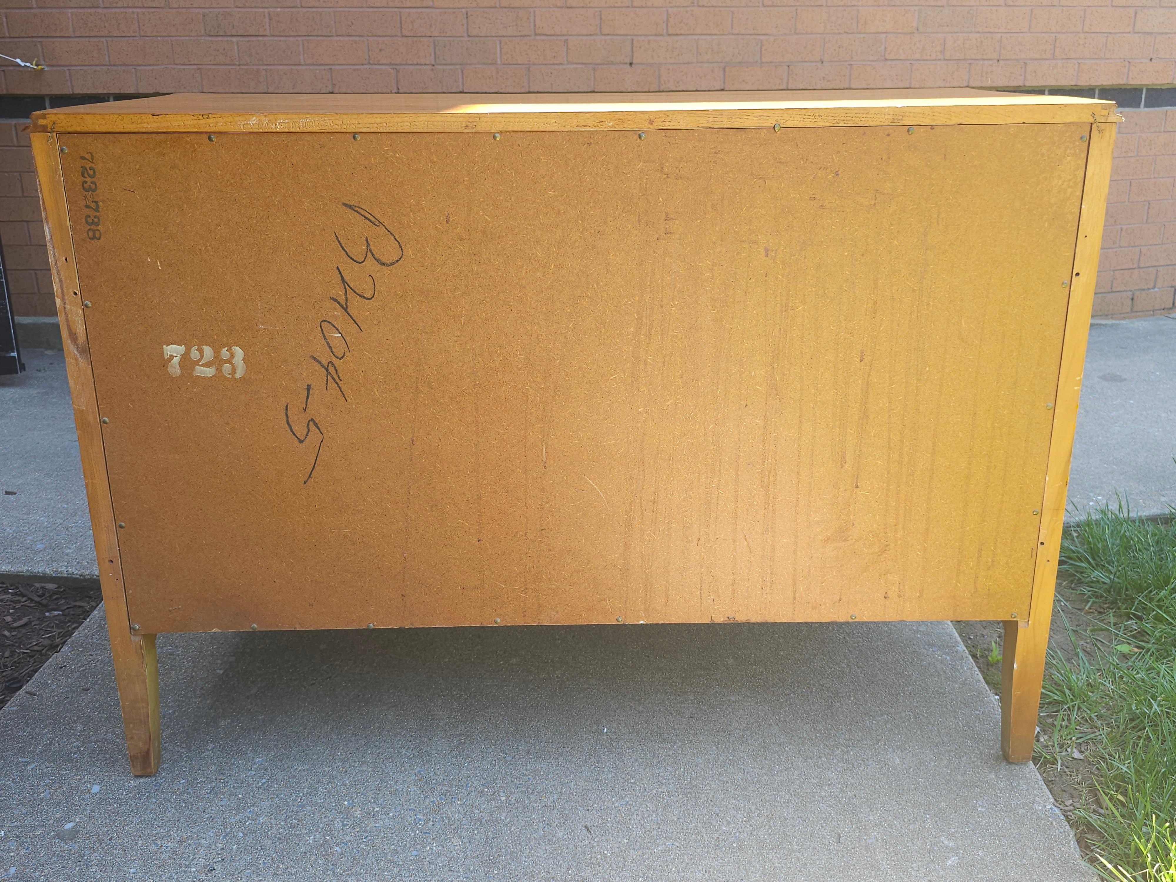 Late 19th Century Louis XVI Style Walnut Dresser With Glass Top For Sale 5