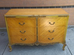 Late 19th Century Louis XVI Style Walnut Dresser With Glass Top
