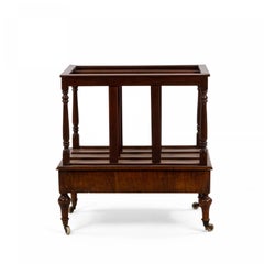 Edwardian Mahogany Magazine Rack, Three Sections, 19th Century UK