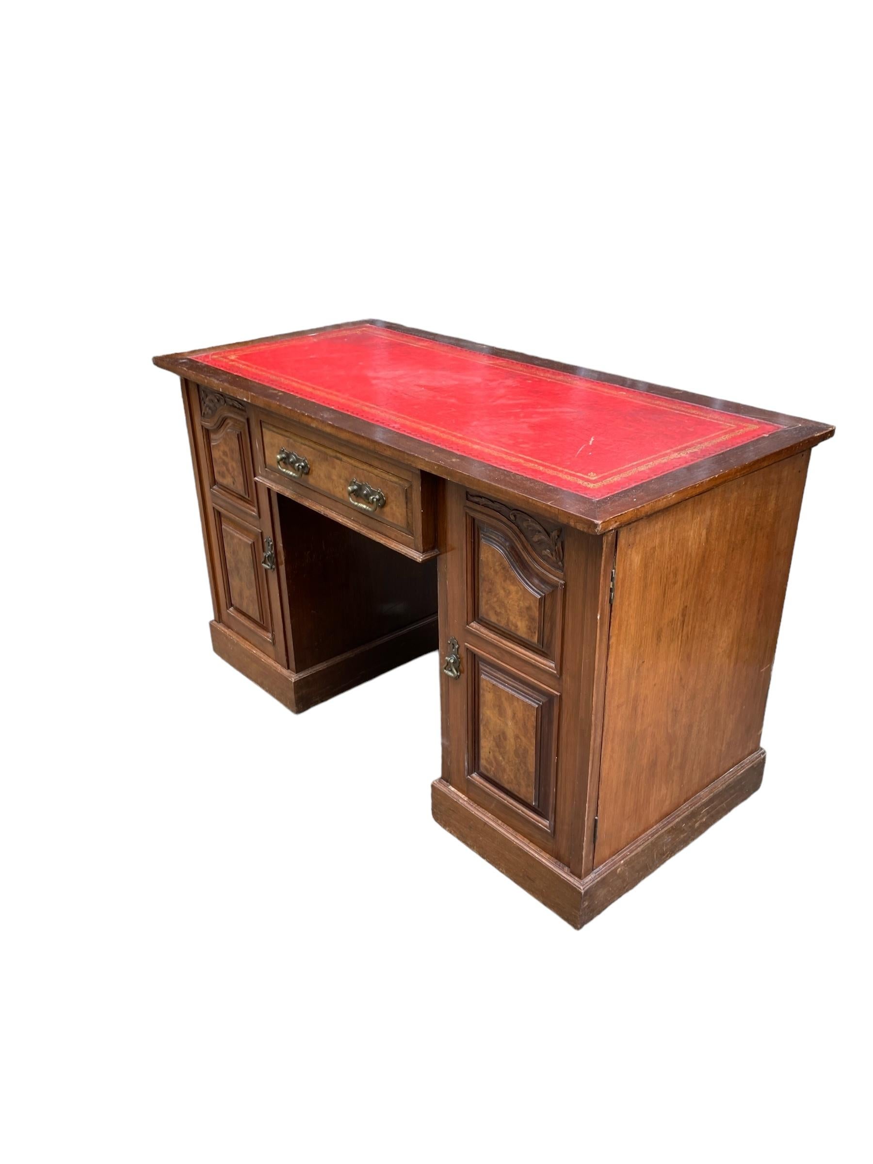 18th Century Late 19th Century Mahogany and Burr Walnut Captains Desk