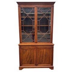 Late 19th Century Mahogany and Marquetry Bookcase by Edwards & Roberts