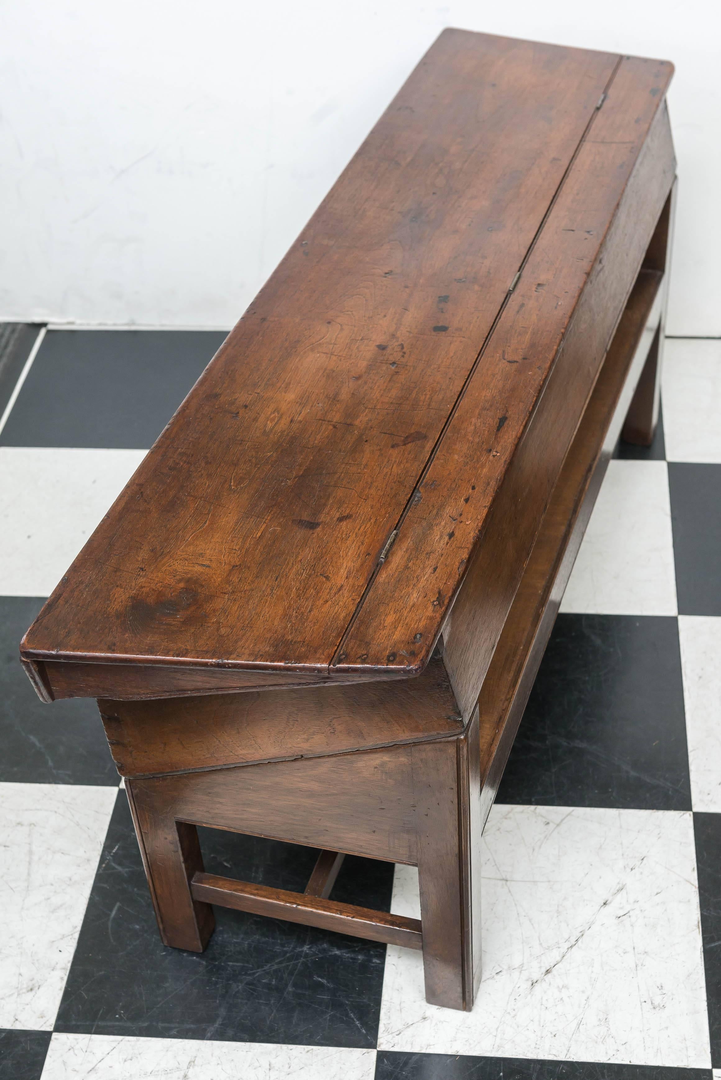 Late 19th Century Mahogany Bench / Boat's Map Box on Stand 4