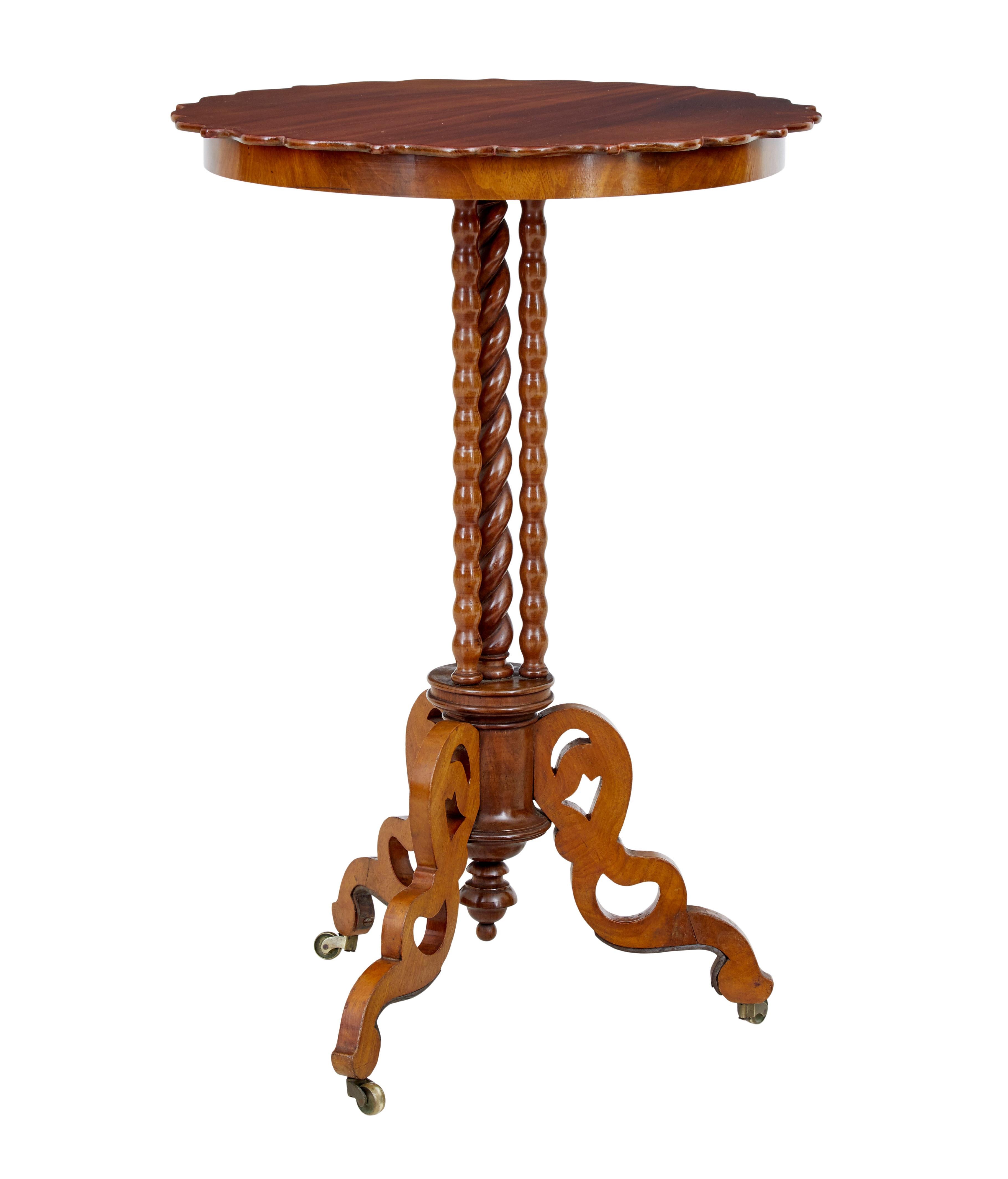 Victorian Late 19th century mahogany bobbin turned occasional table For Sale