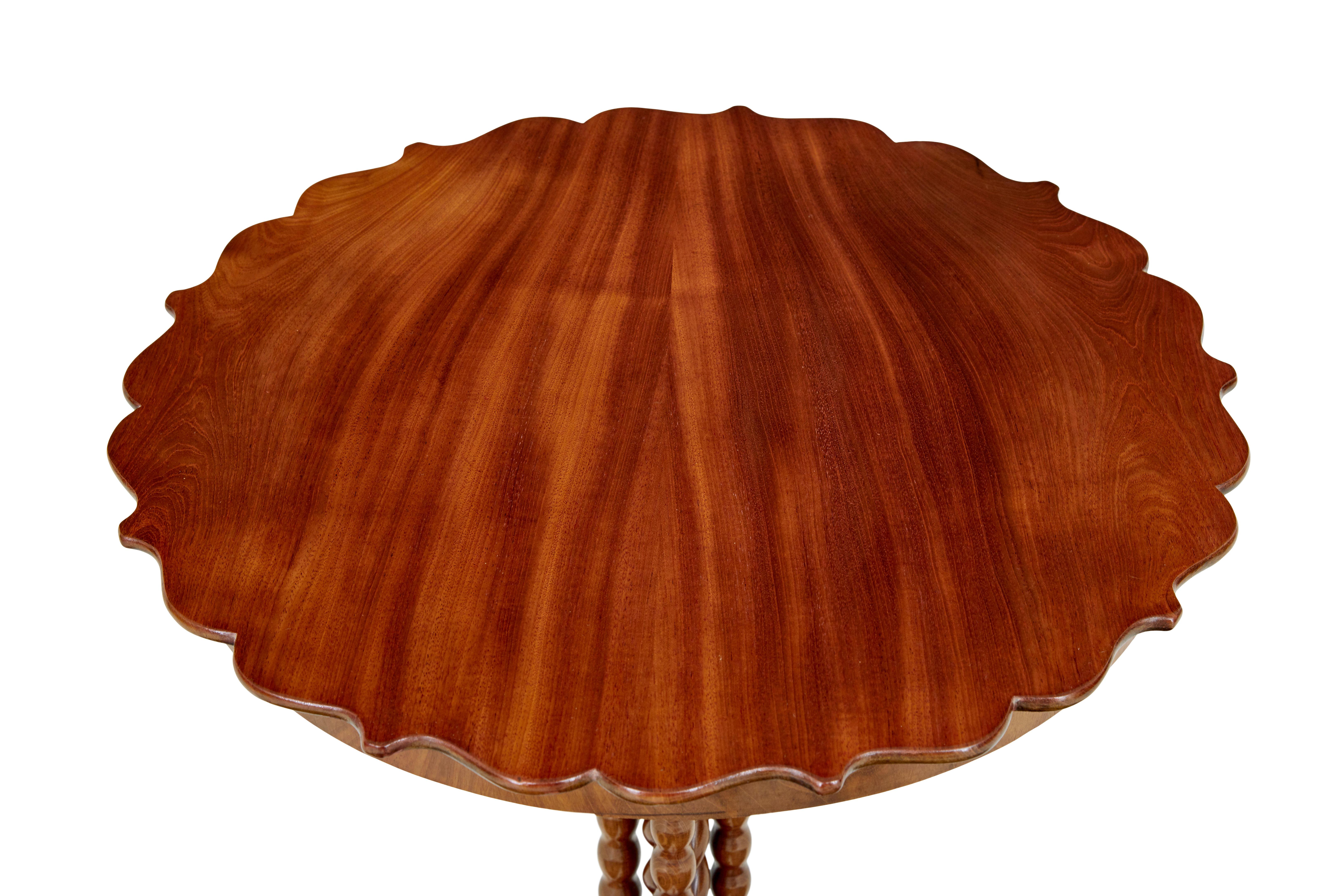 English Late 19th Century Mahogany Bobbin Turned Occasional Table For Sale