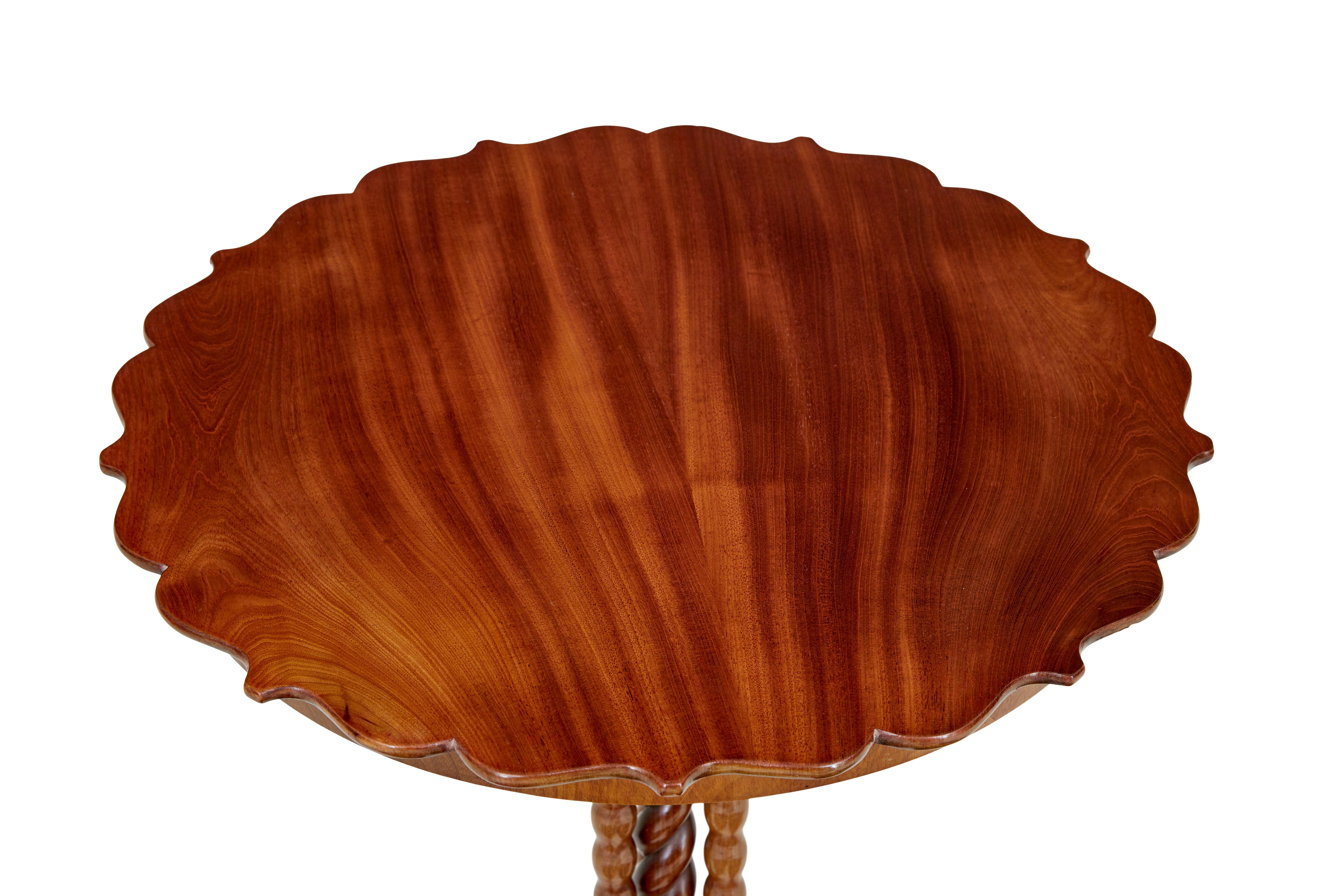 Carved Late 19th century mahogany bobbin turned occasional table For Sale