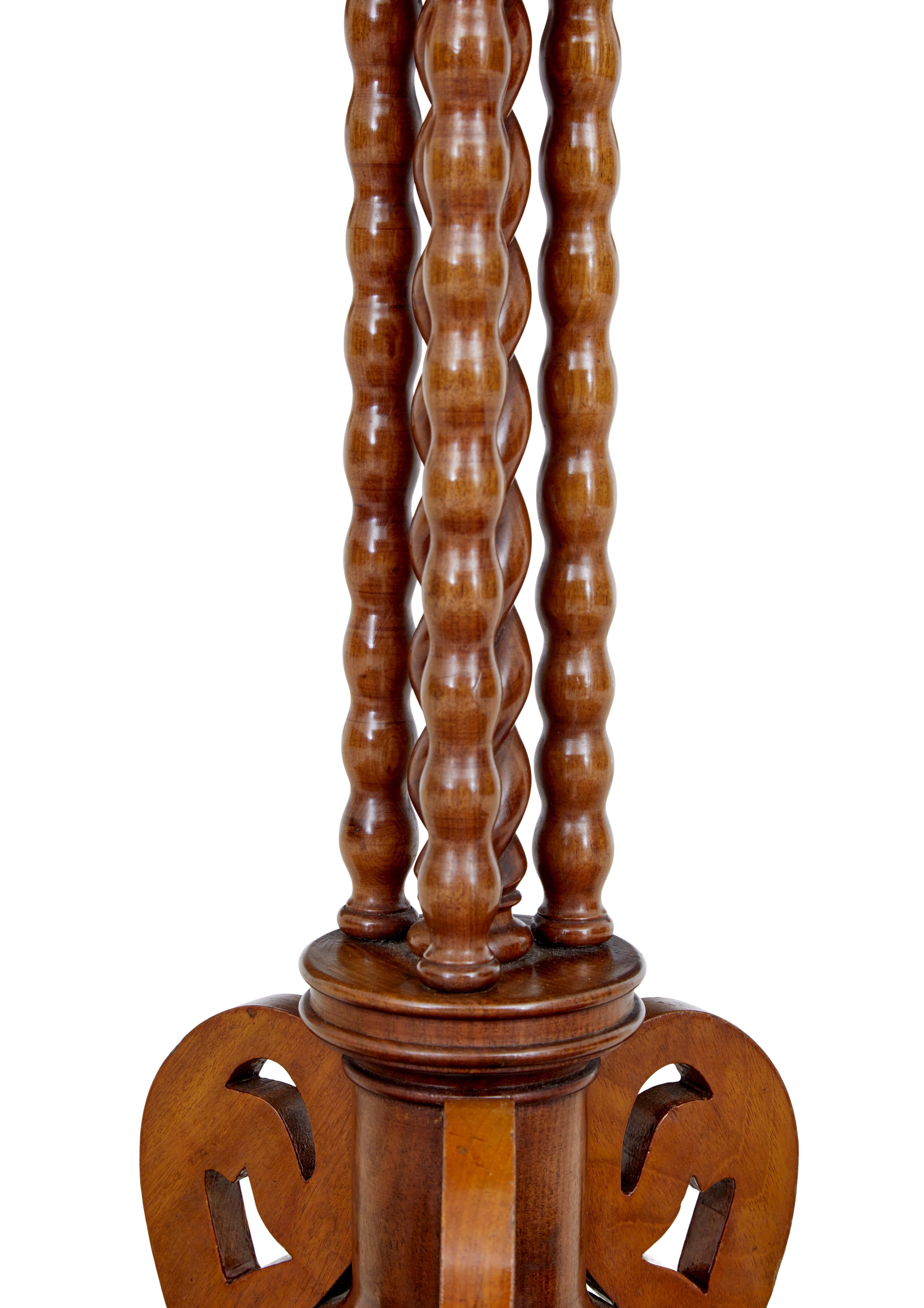 Late 19th Century Mahogany Bobbin Turned Occasional Table For Sale 1