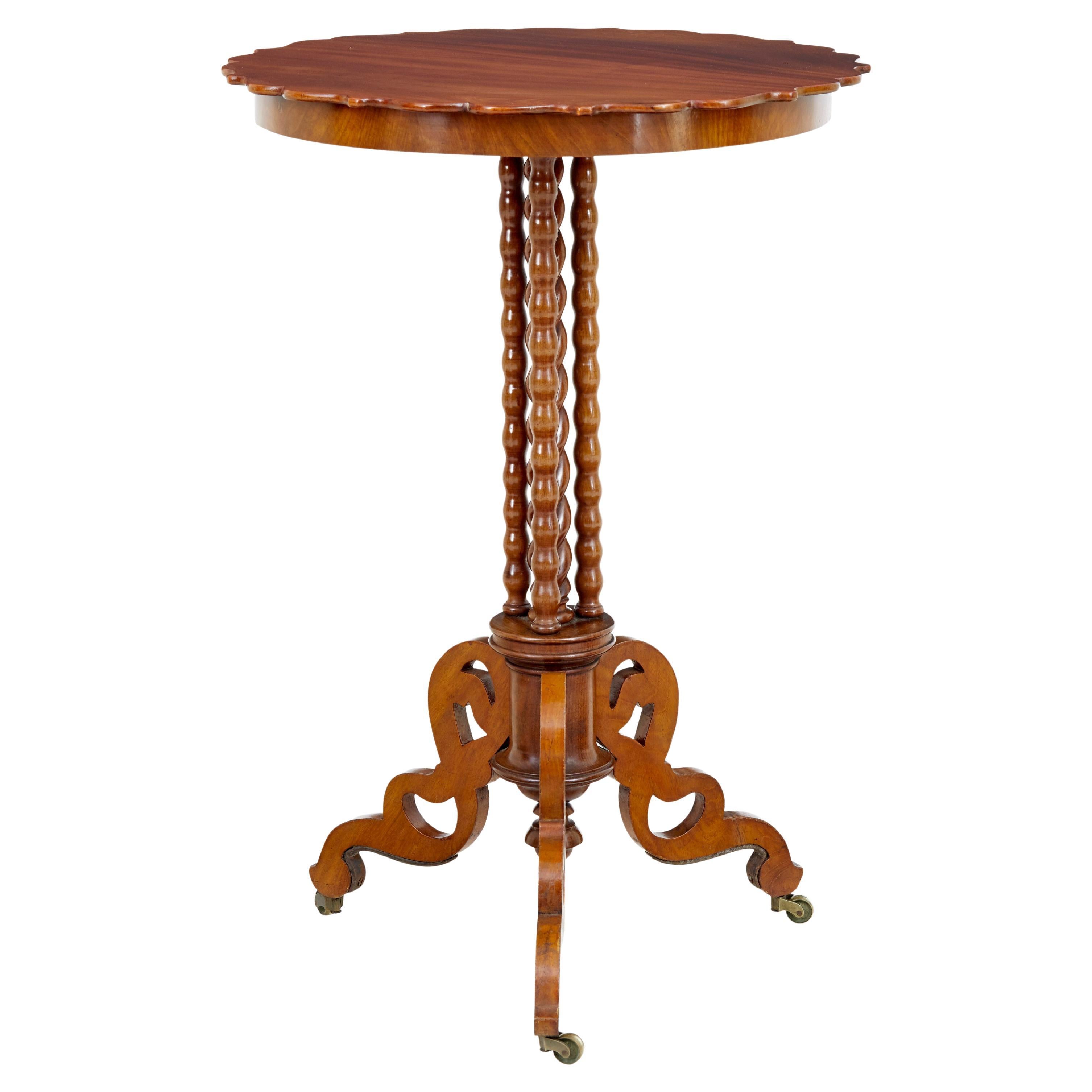 Late 19th century mahogany bobbin turned occasional table For Sale