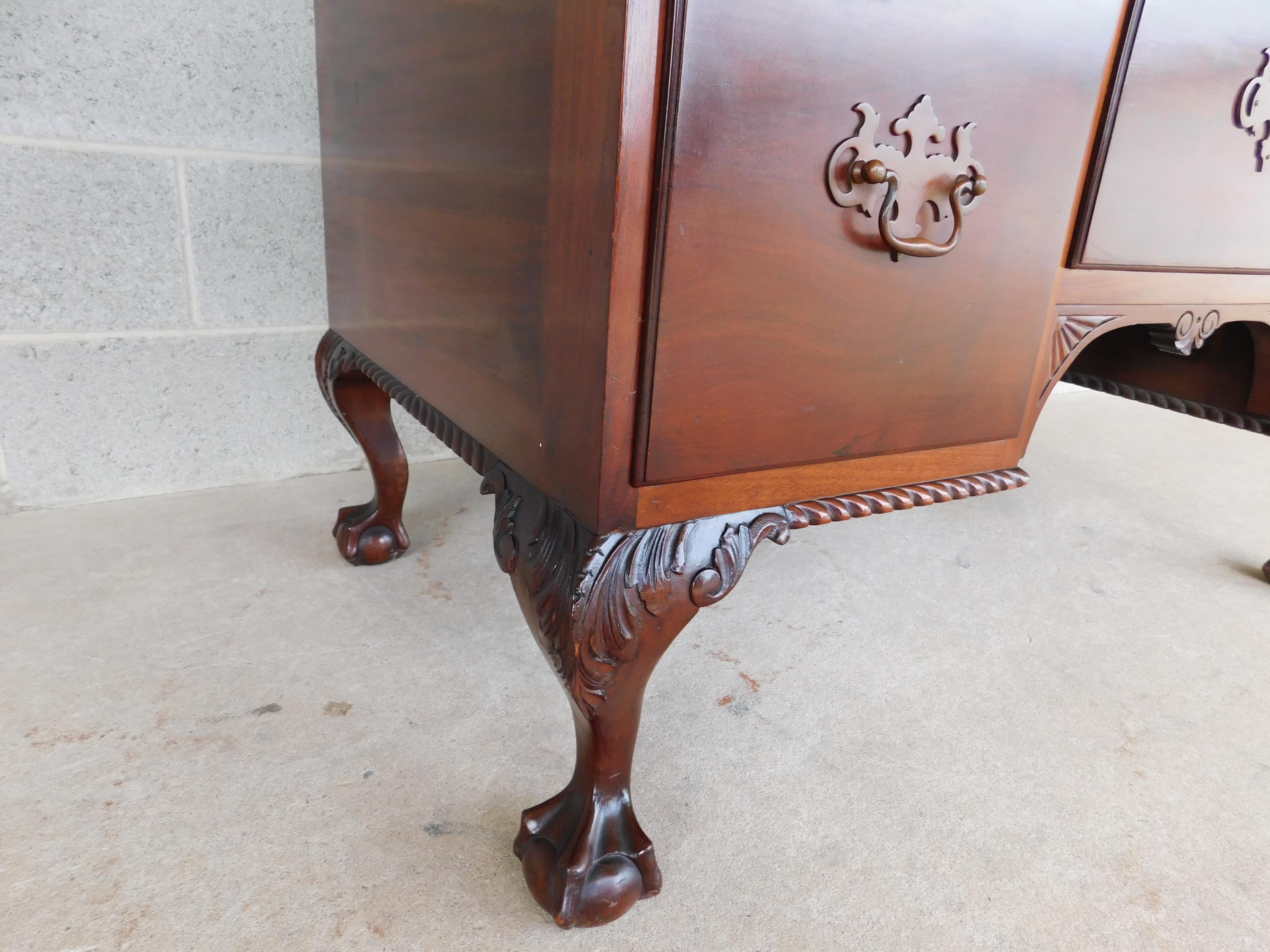 Late 19th Century Mahogany Chippendale Style Highboy Attributed to Sypher & Co. For Sale 5
