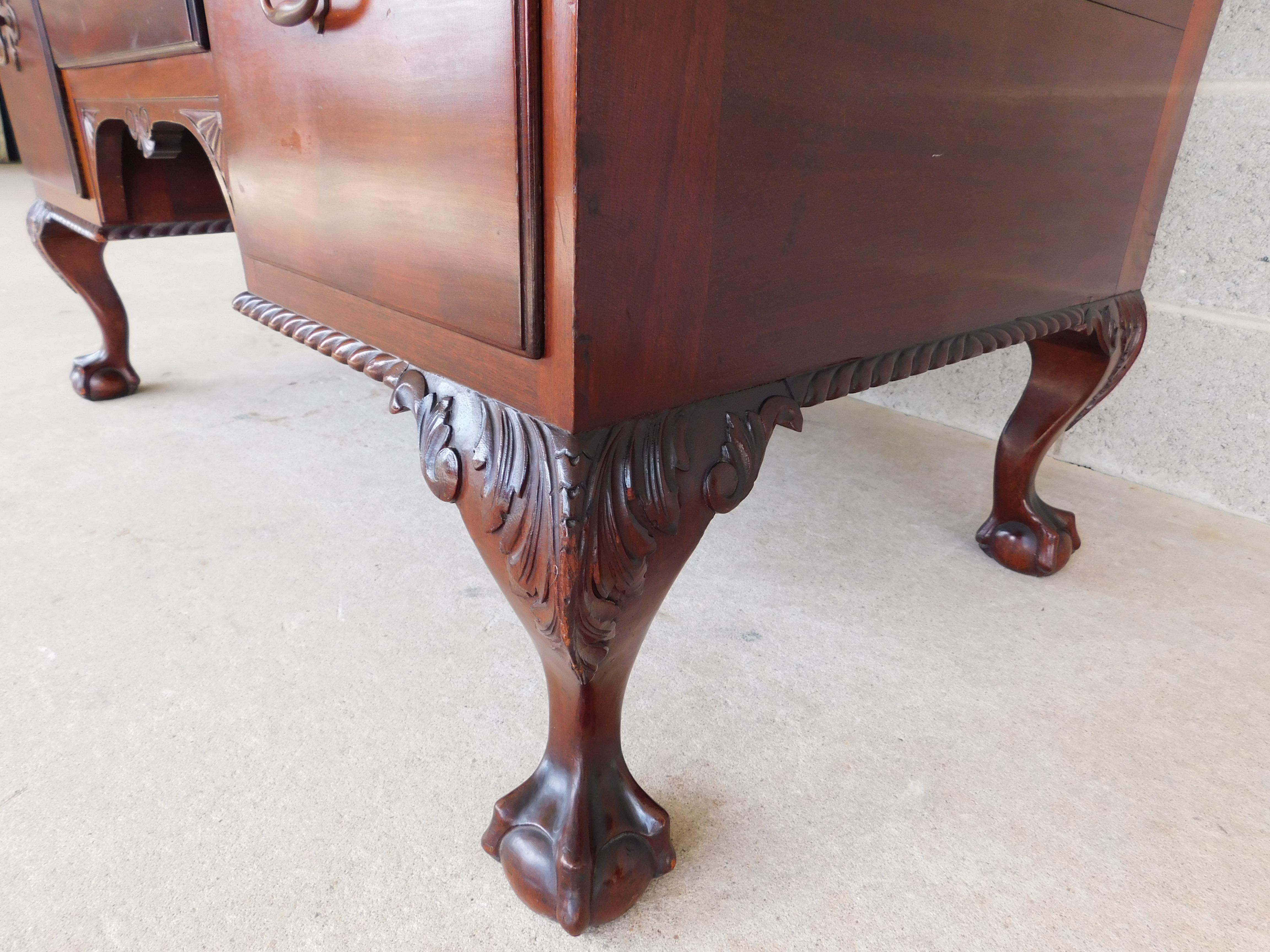 Late 19th Century Mahogany Chippendale Style Highboy Attributed to Sypher & Co. For Sale 9