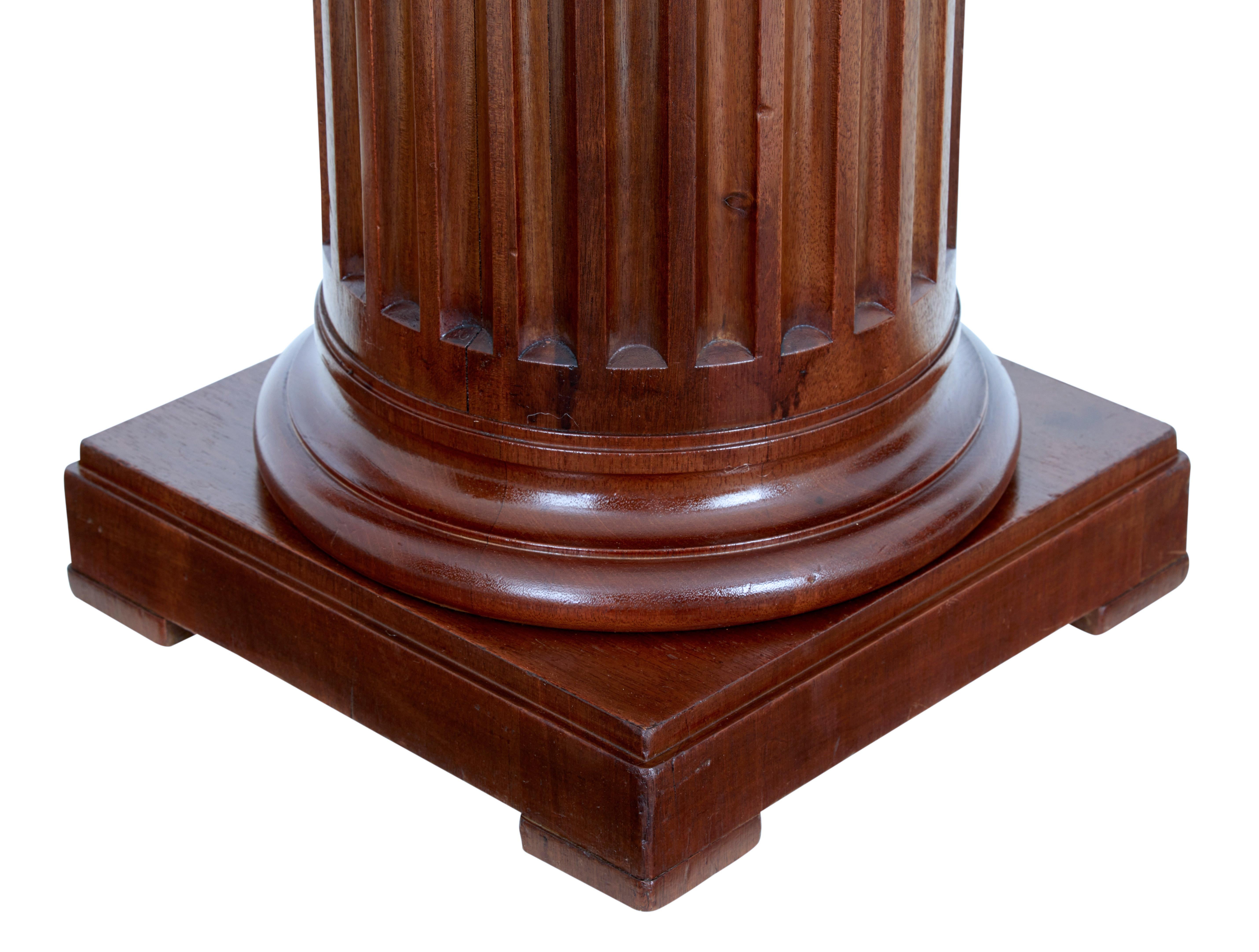 Georgian Late 19th Century Mahogany Column Pedestal