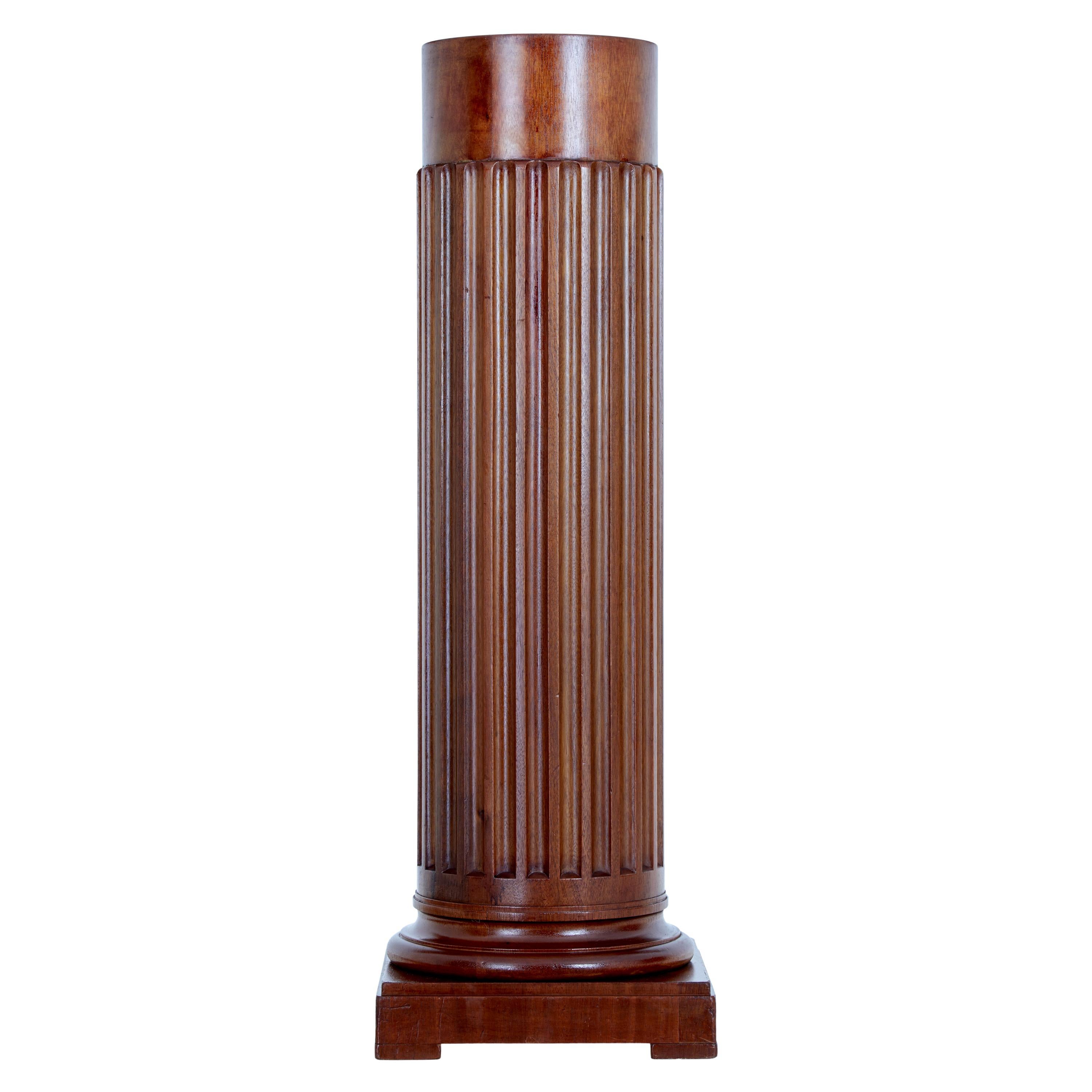 Late 19th Century Mahogany Column Pedestal
