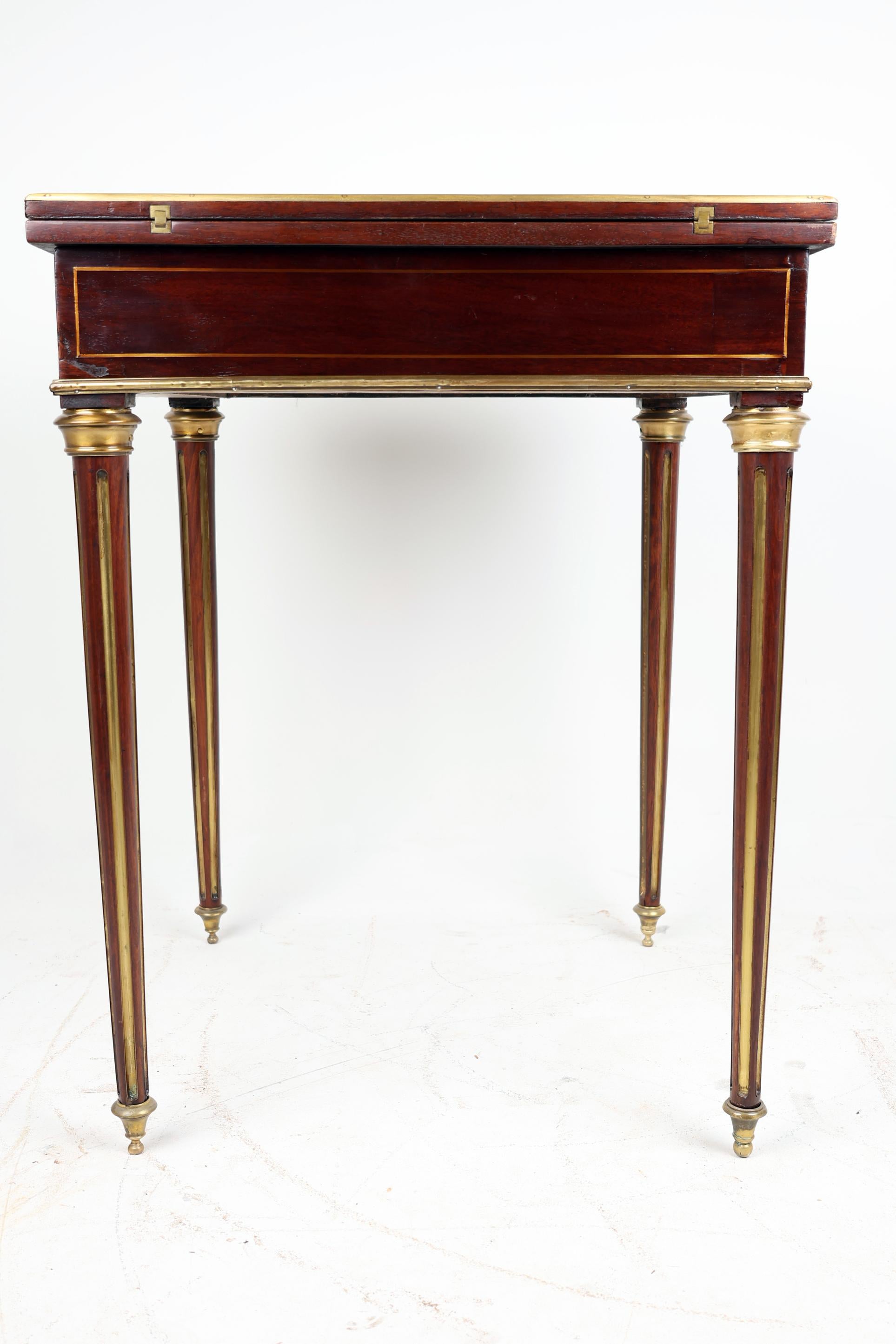 Late 19th Century Mahogany Envelope Card Table For Sale 6