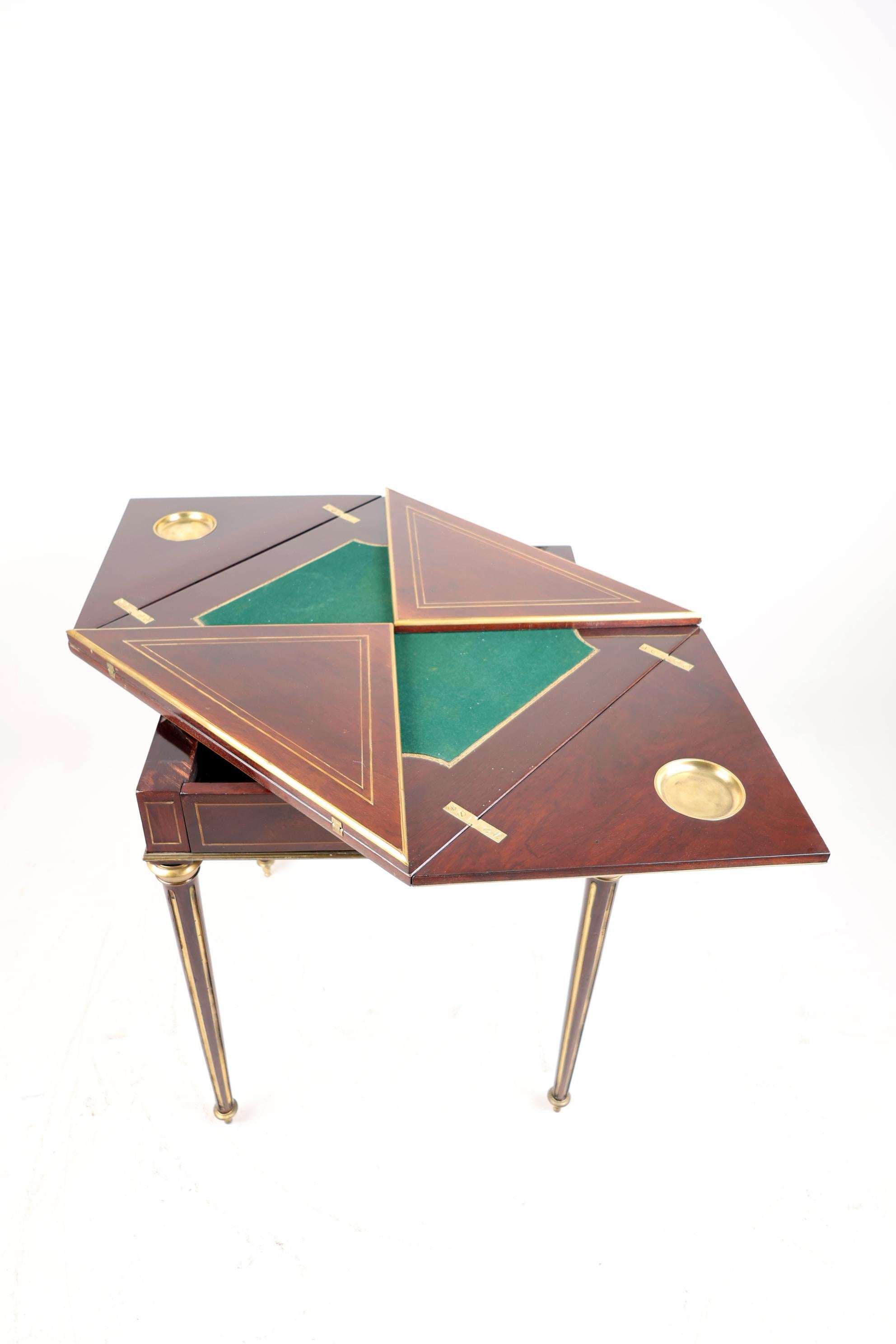 Late 19th Century Mahogany Envelope Card Table For Sale