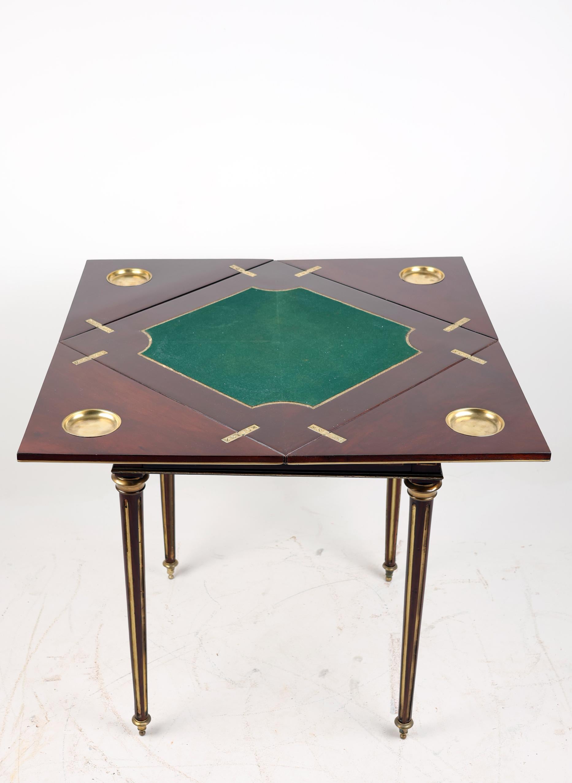 Late 19th Century Mahogany Envelope Card Table For Sale 4