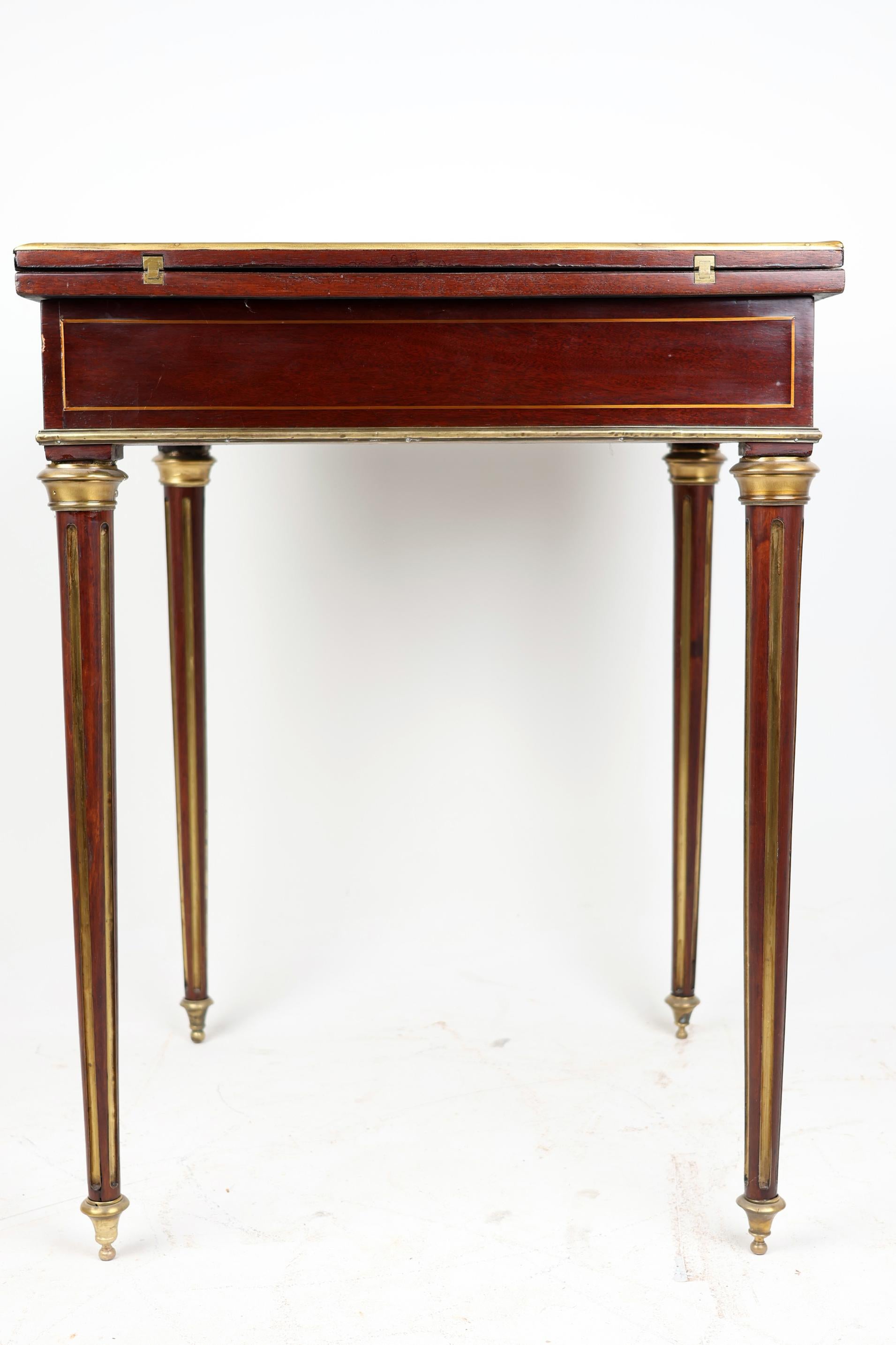 Late 19th Century Mahogany Envelope Card Table For Sale 5