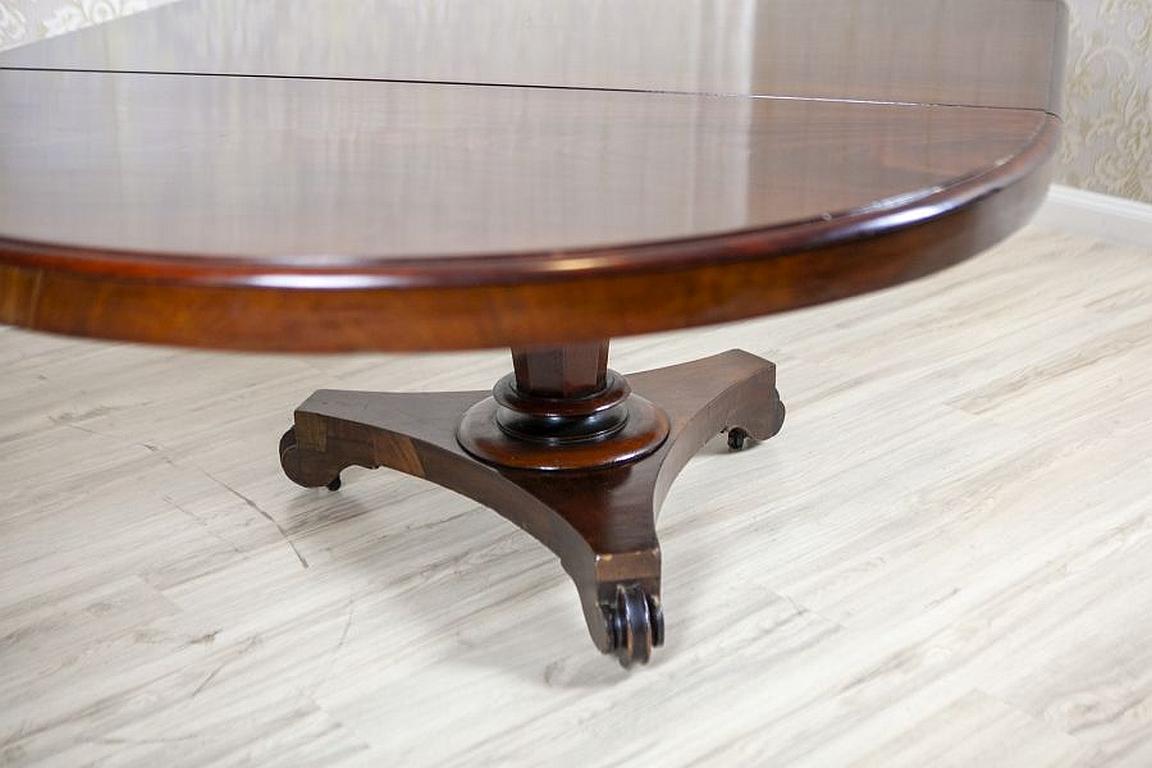 Late-19th Century Mahogany Extendable Table in the Biedermeier Style 6