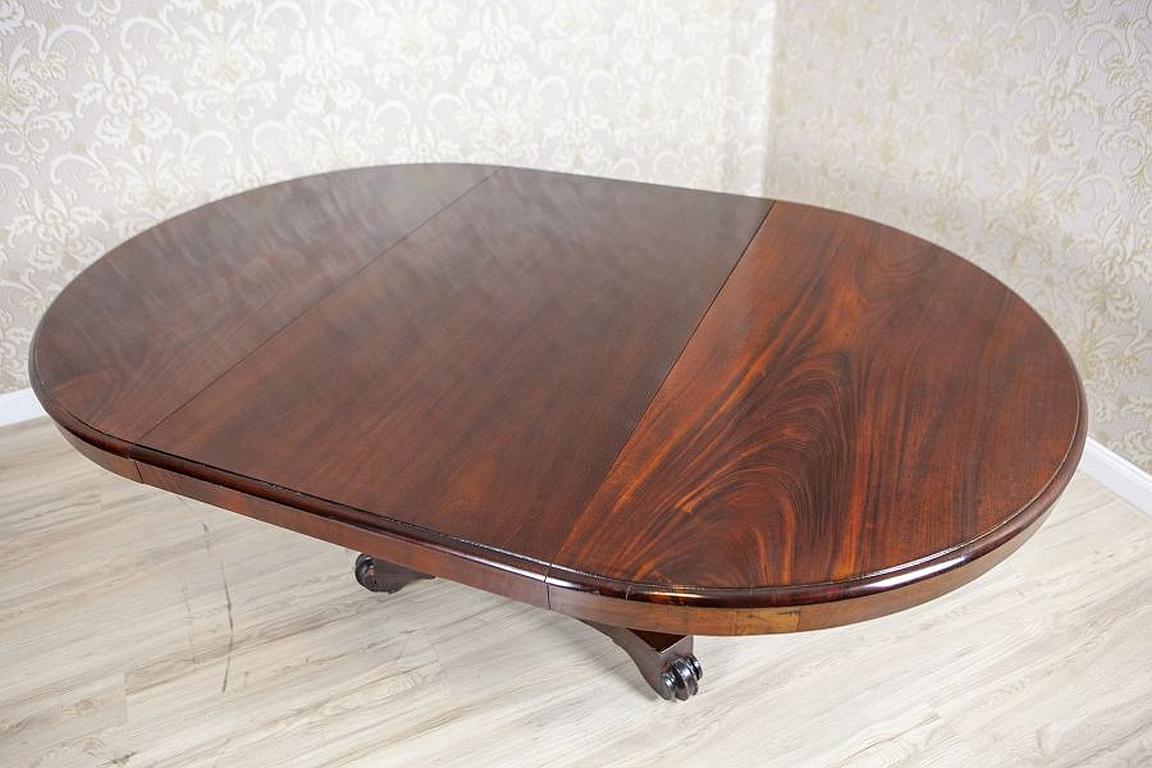 Late-19th Century Mahogany Extendable Table in the Biedermeier Style 1