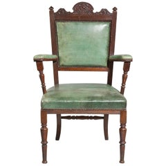 Late 19th Century Mahogany Framed Elbow Chair