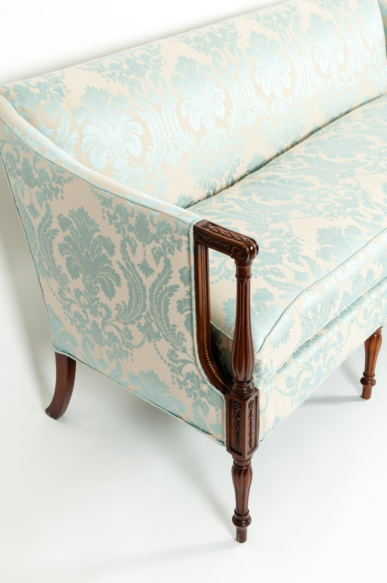 Late 19th Century Mahogany Framed Goose Down Filled Sofa at 1stDibs